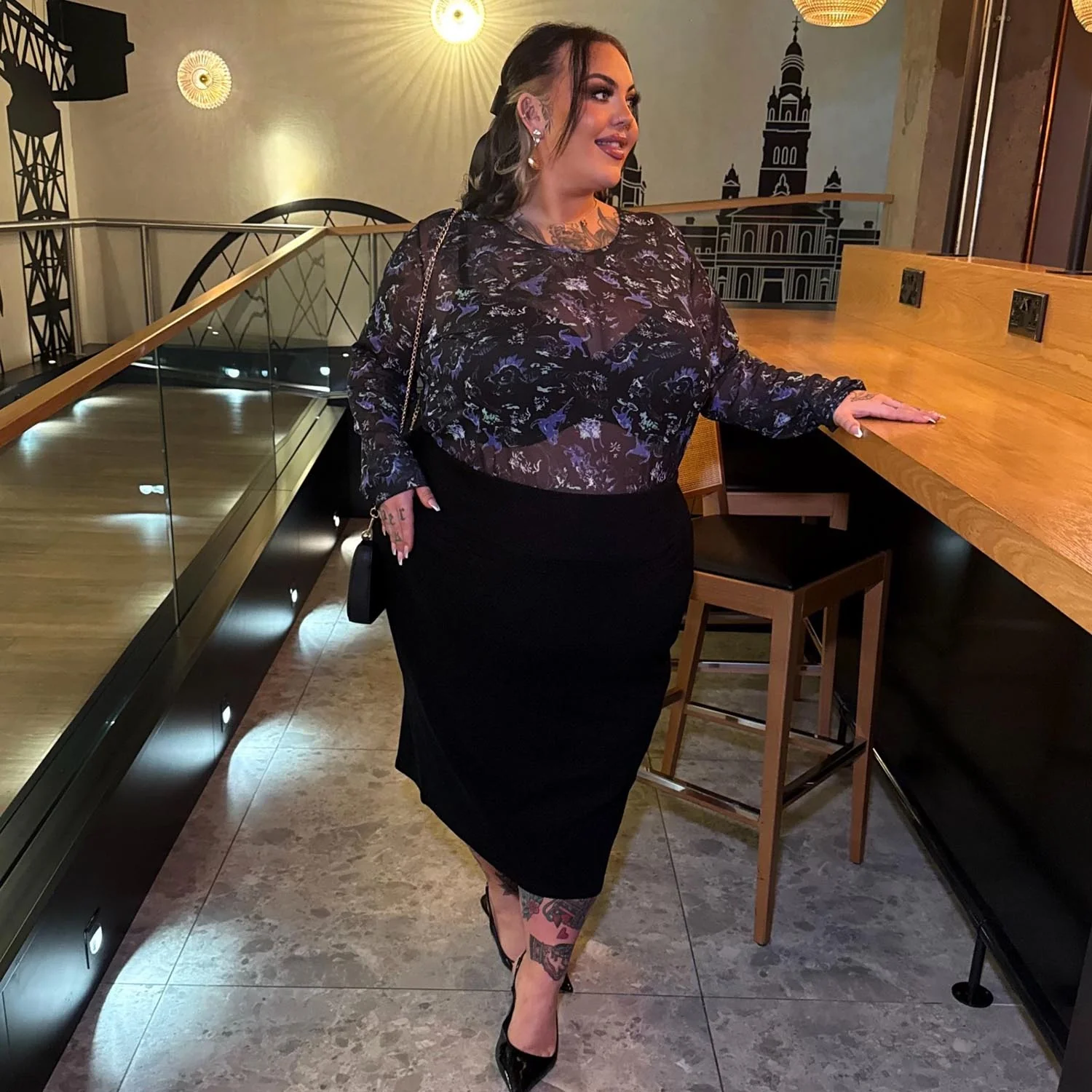 Dinosaur Sheer Top - Brachio de Joy - Zenithce