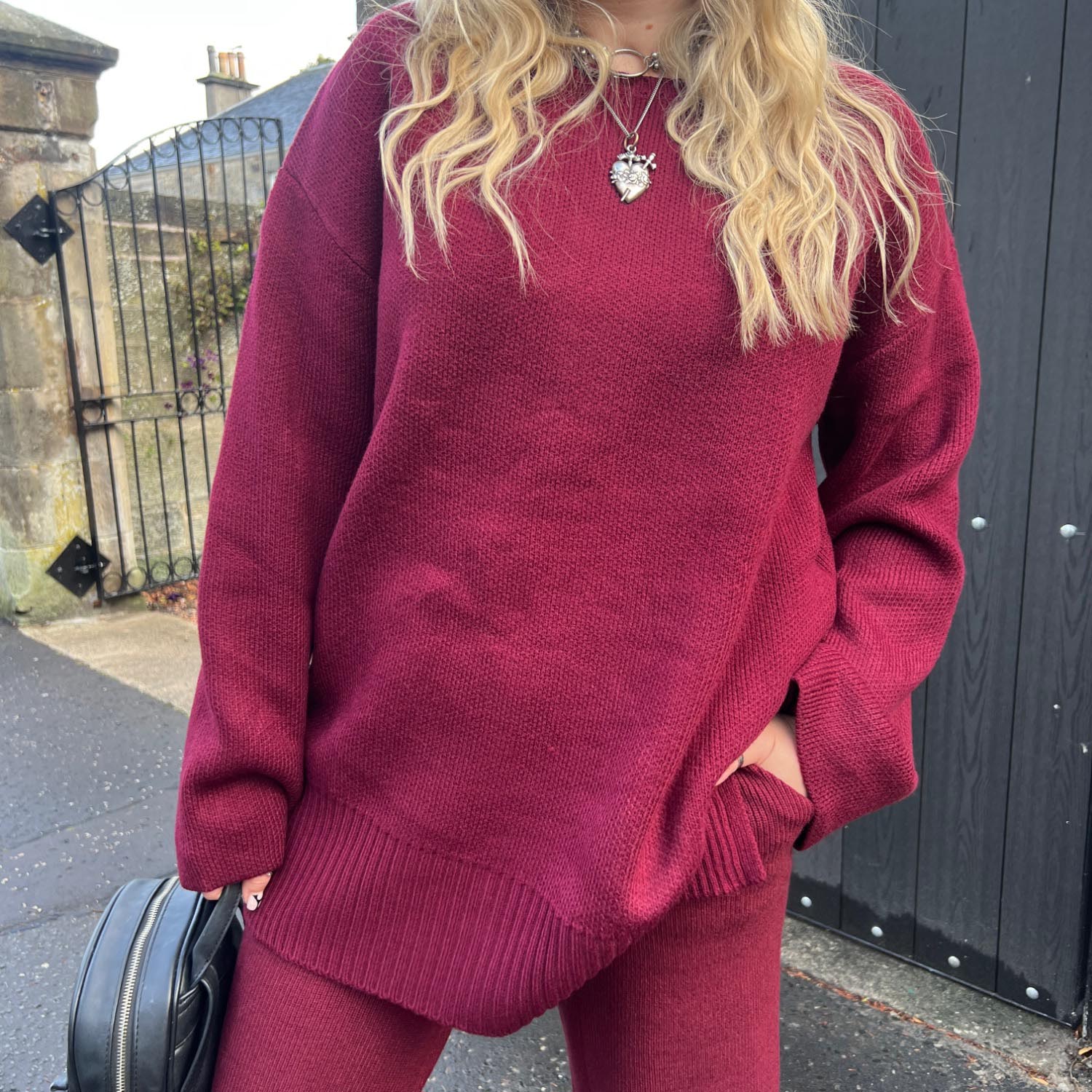 Knit Longline Jumper - Roast - Zenithce