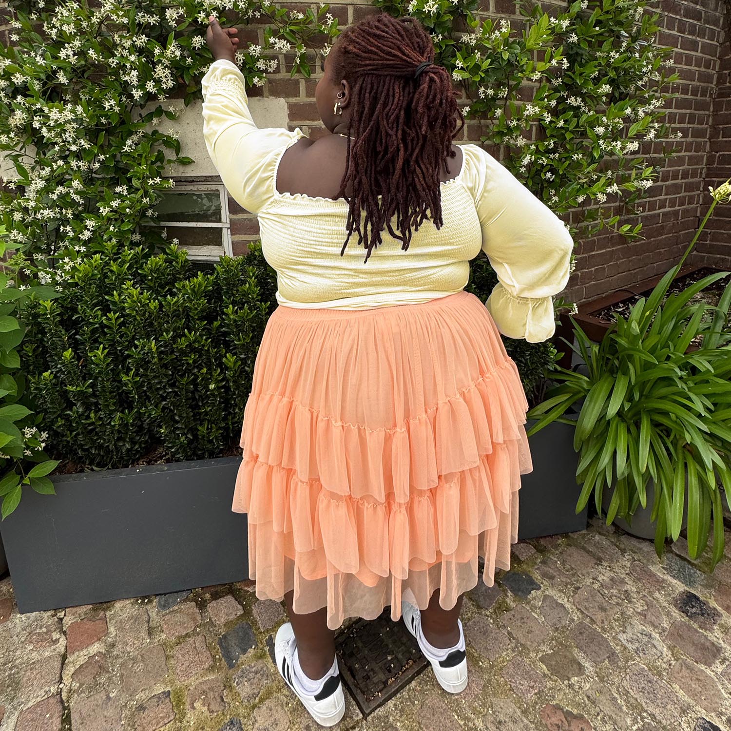 Mesh Skirt - Peach Mousse - Zenithce