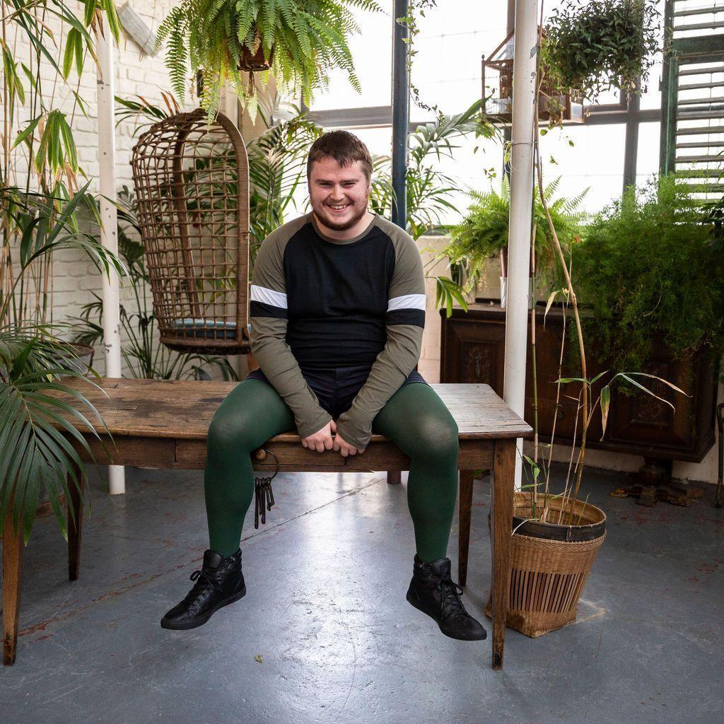 80 Denier Tights - Hit the Bottle Green - Zenithce