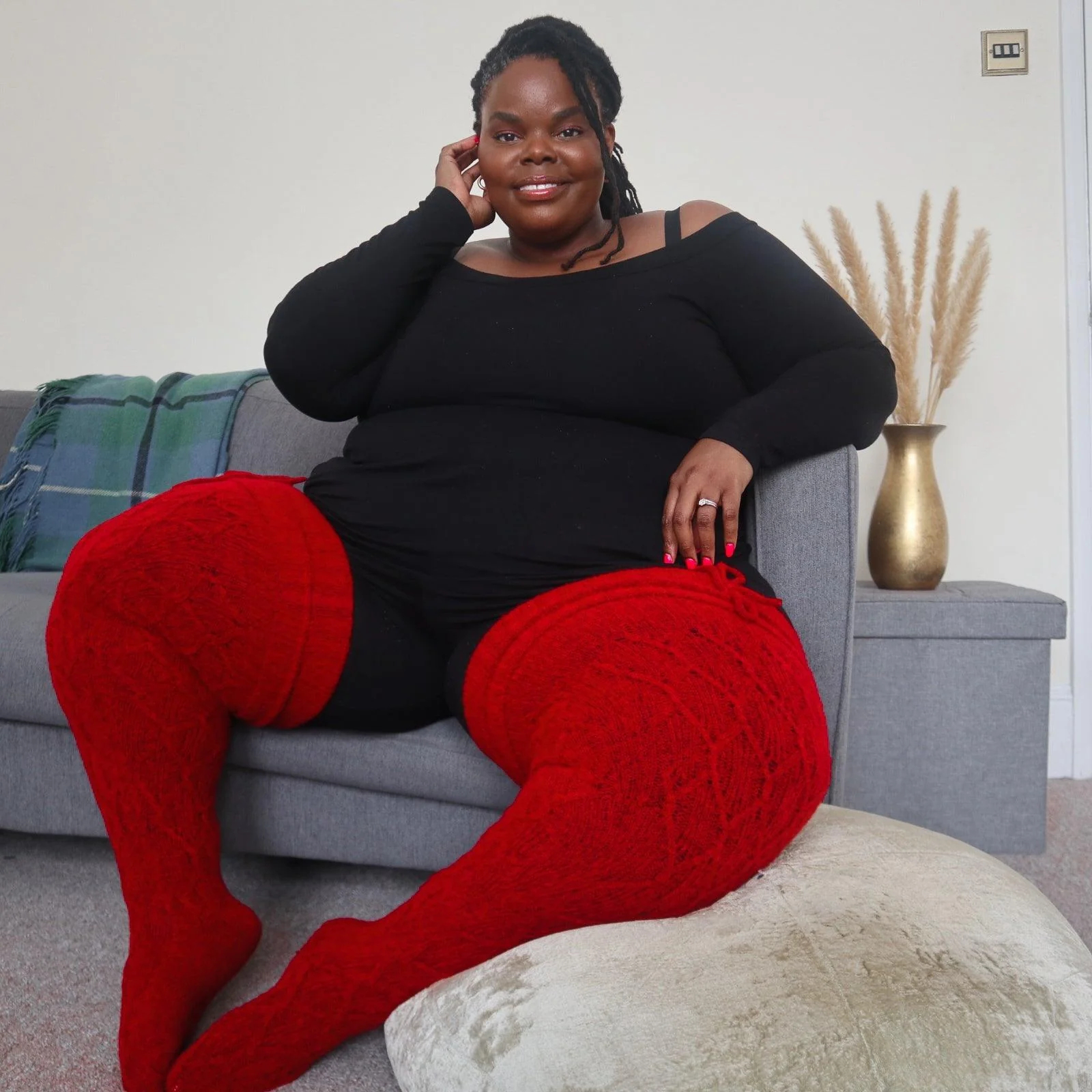 Thigh High Socks - Lobster - Zenithce