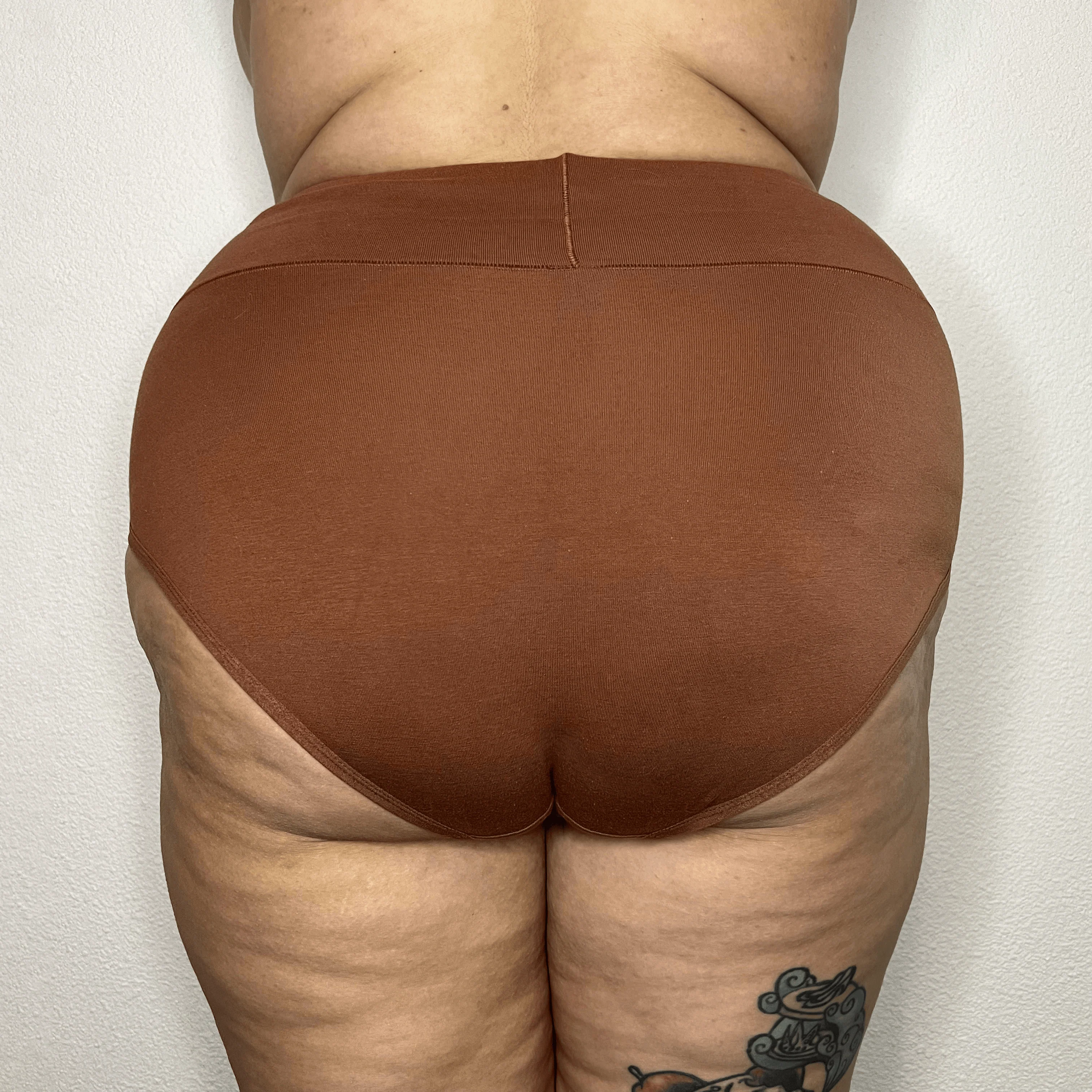 Organic Cotton Full Brief Knickers - Root Beer - Zenithce