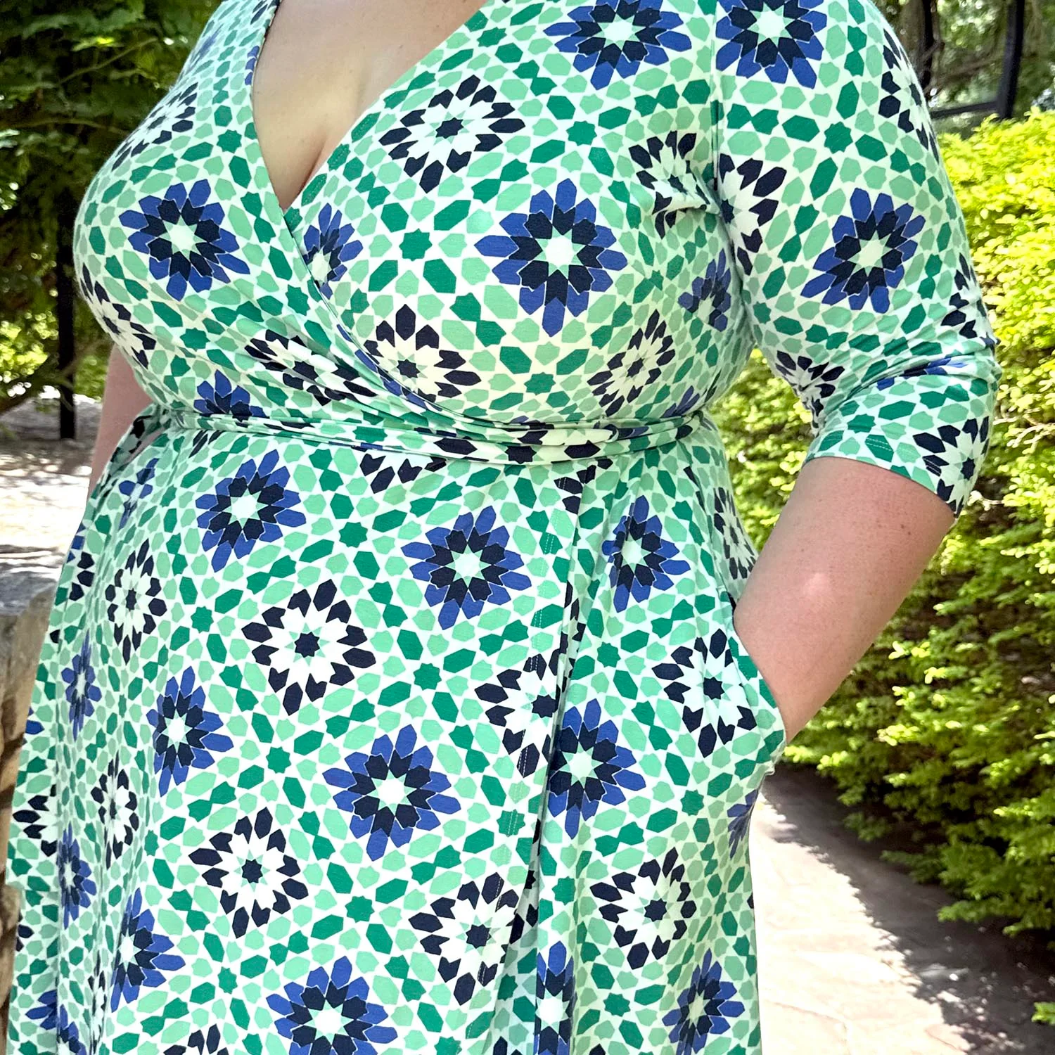 Wrap Dress - Blue Pearl - Zenithce