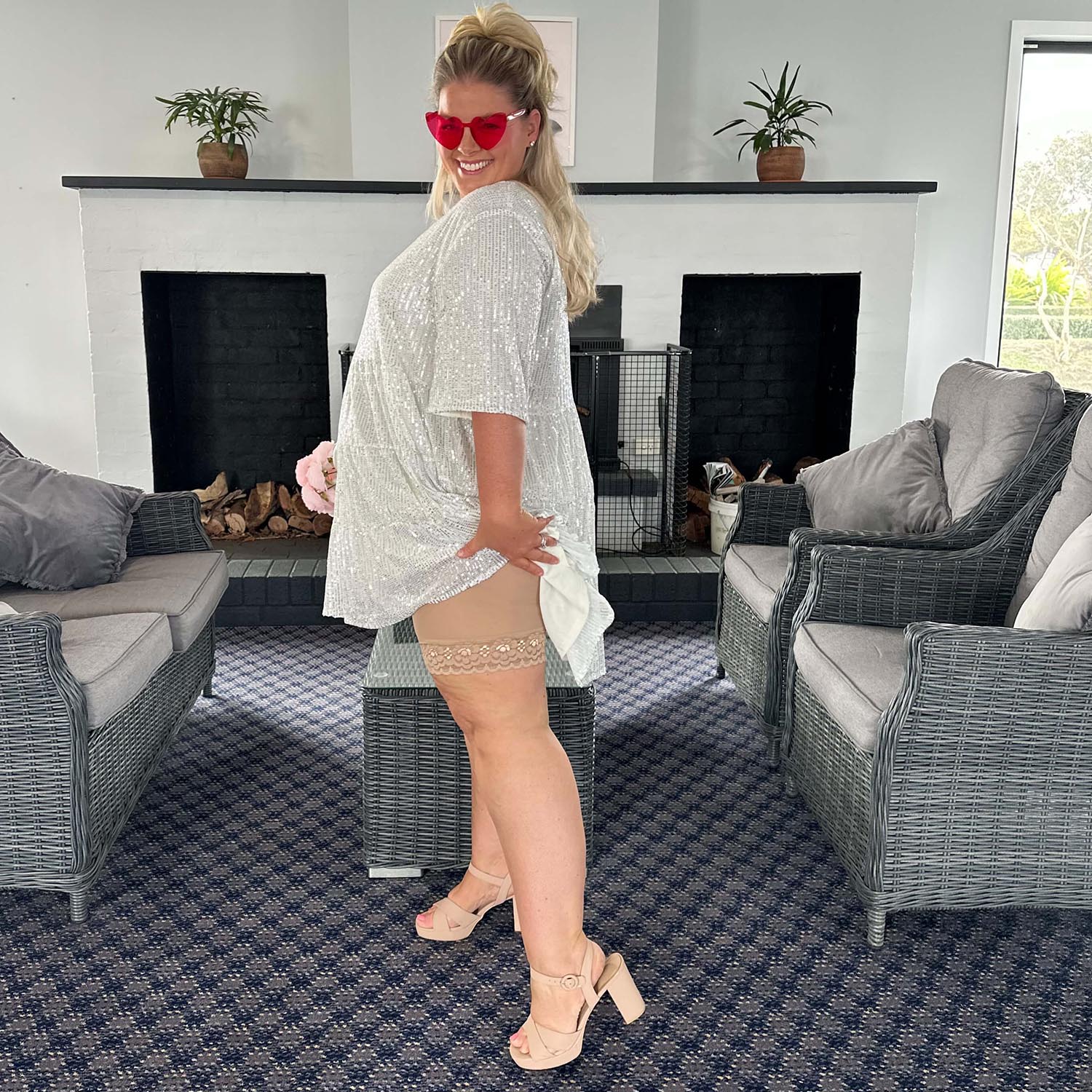 Lace Stay Cool Chub Rub Shorts - Blissful - Zenithce