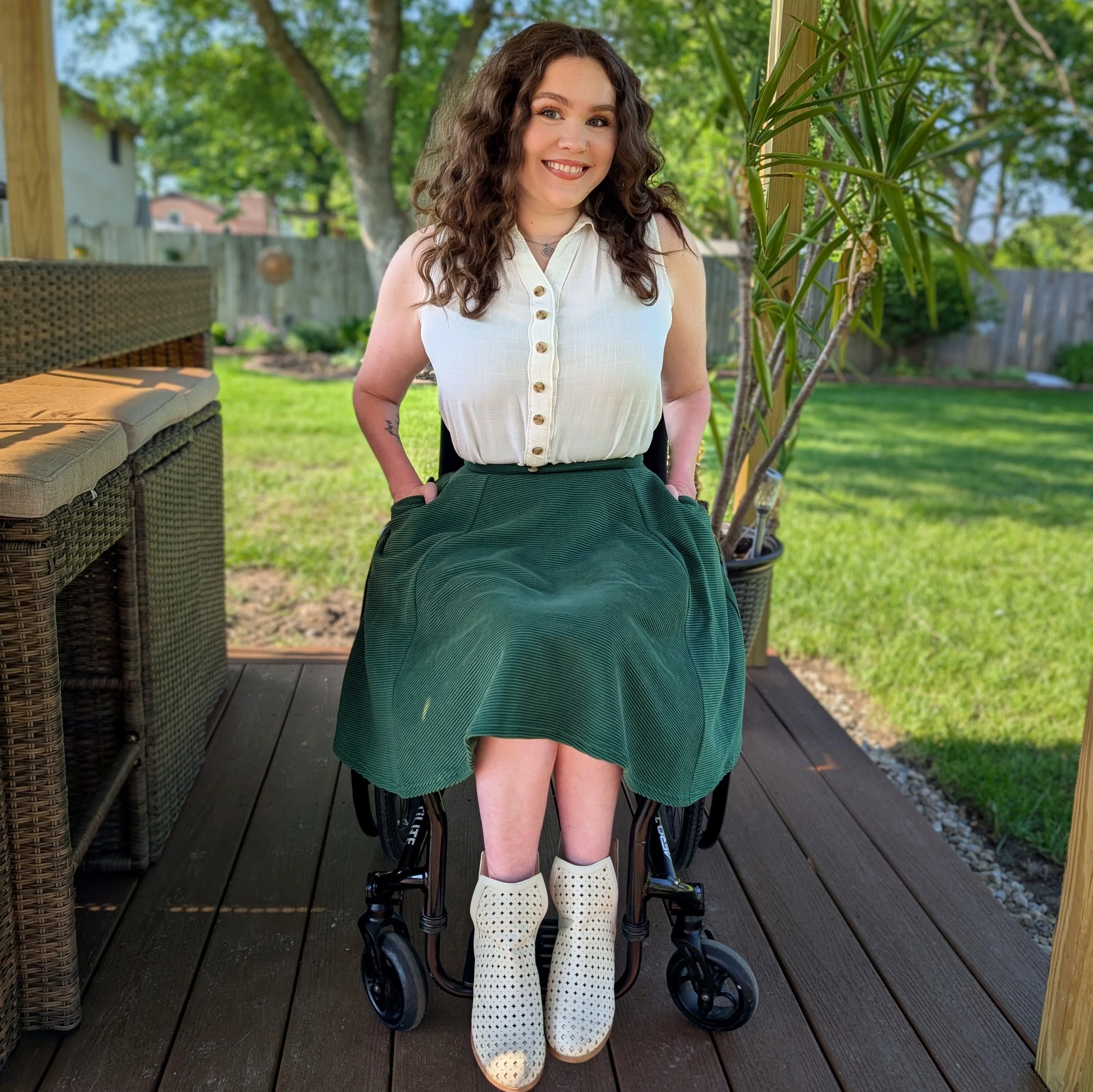 Ottoman Flare Skirt - Petit Pois - Zenithce