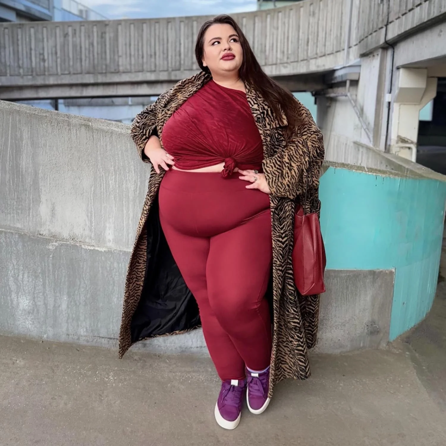 Debbie Off Shoulder Tee - Wine - Zenithce