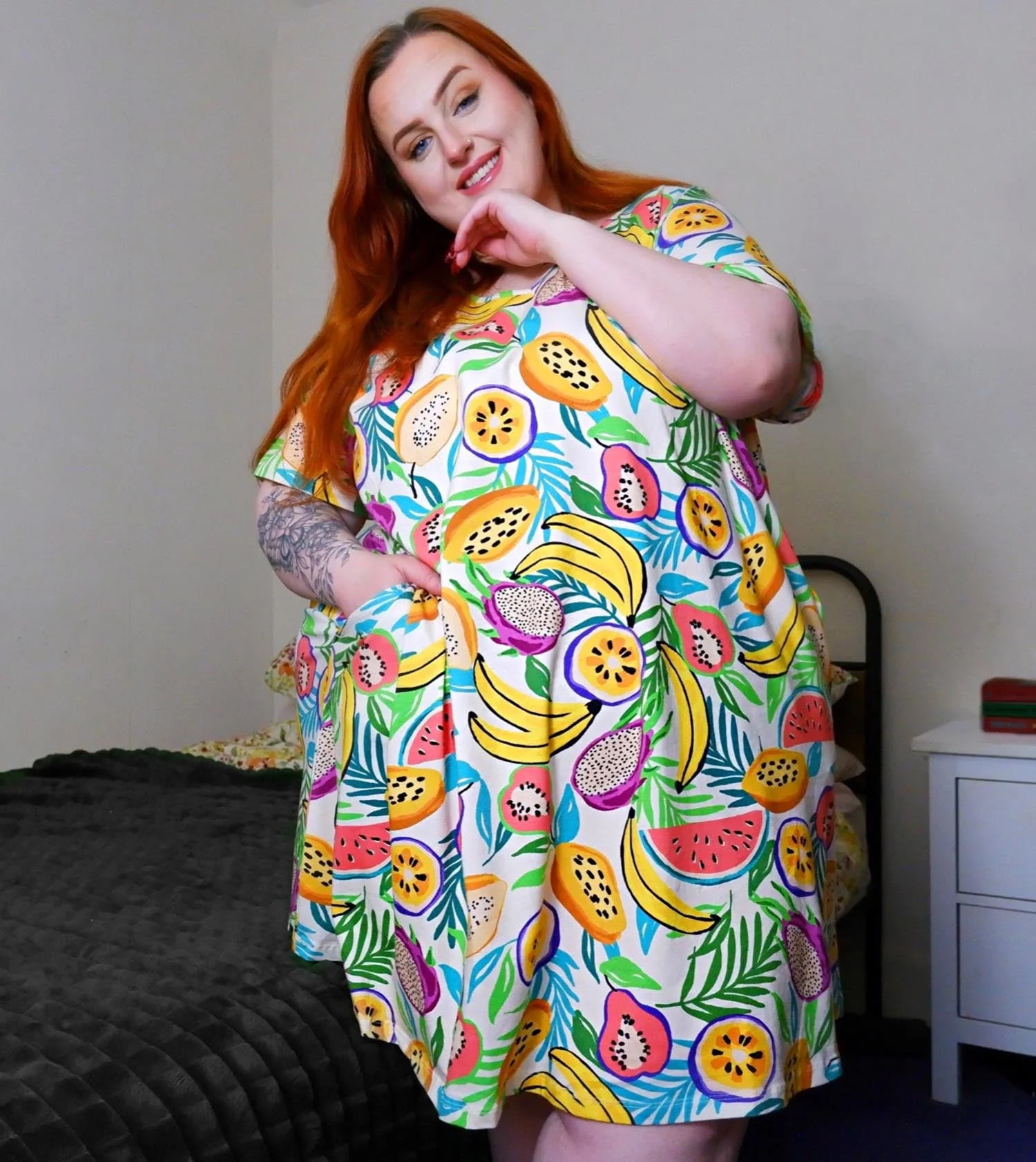 Organic Club Tropicana Day/Nightdress With Sleeves - Zenithce