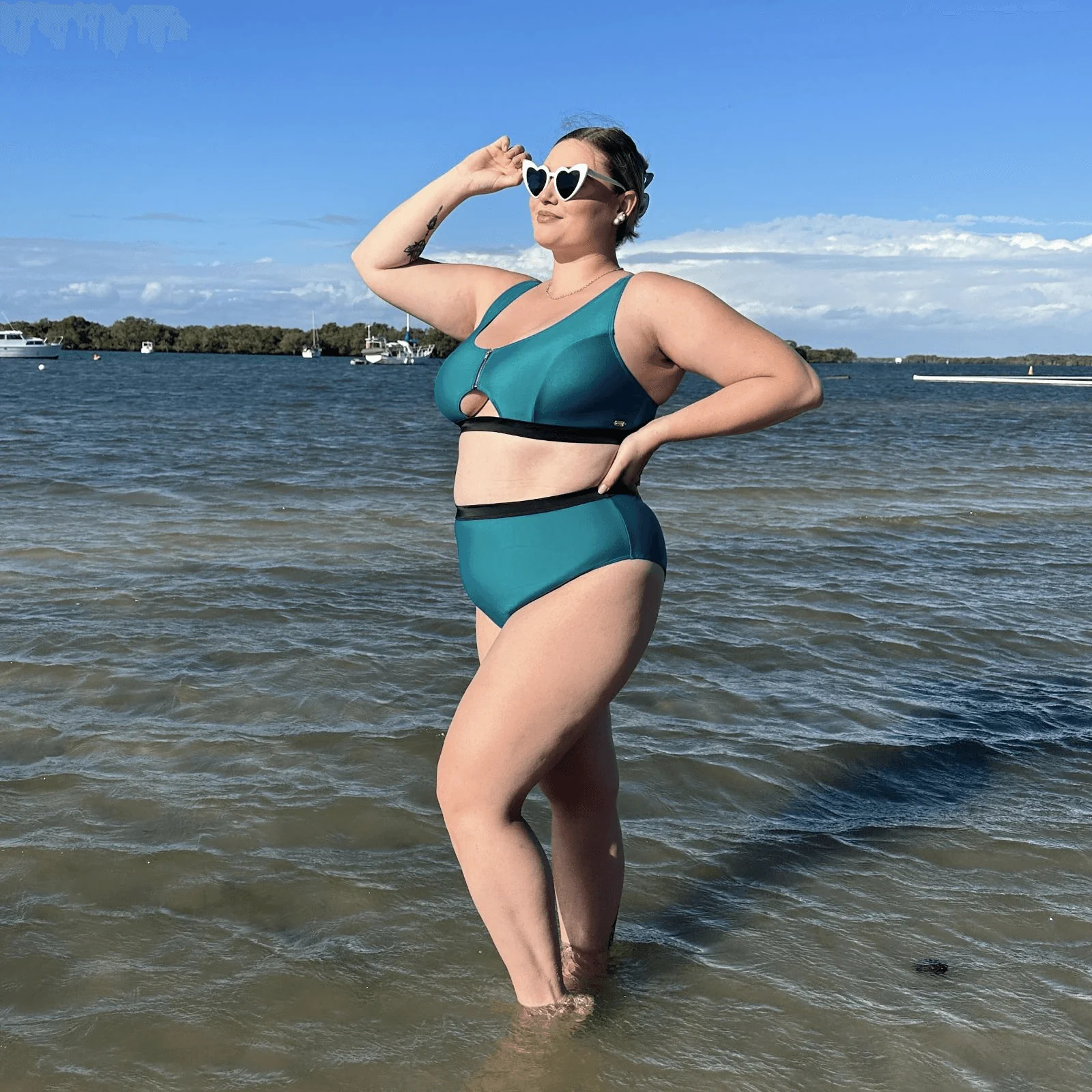Hasta La Vista Bikini Bottoms - Teal - Zenithce