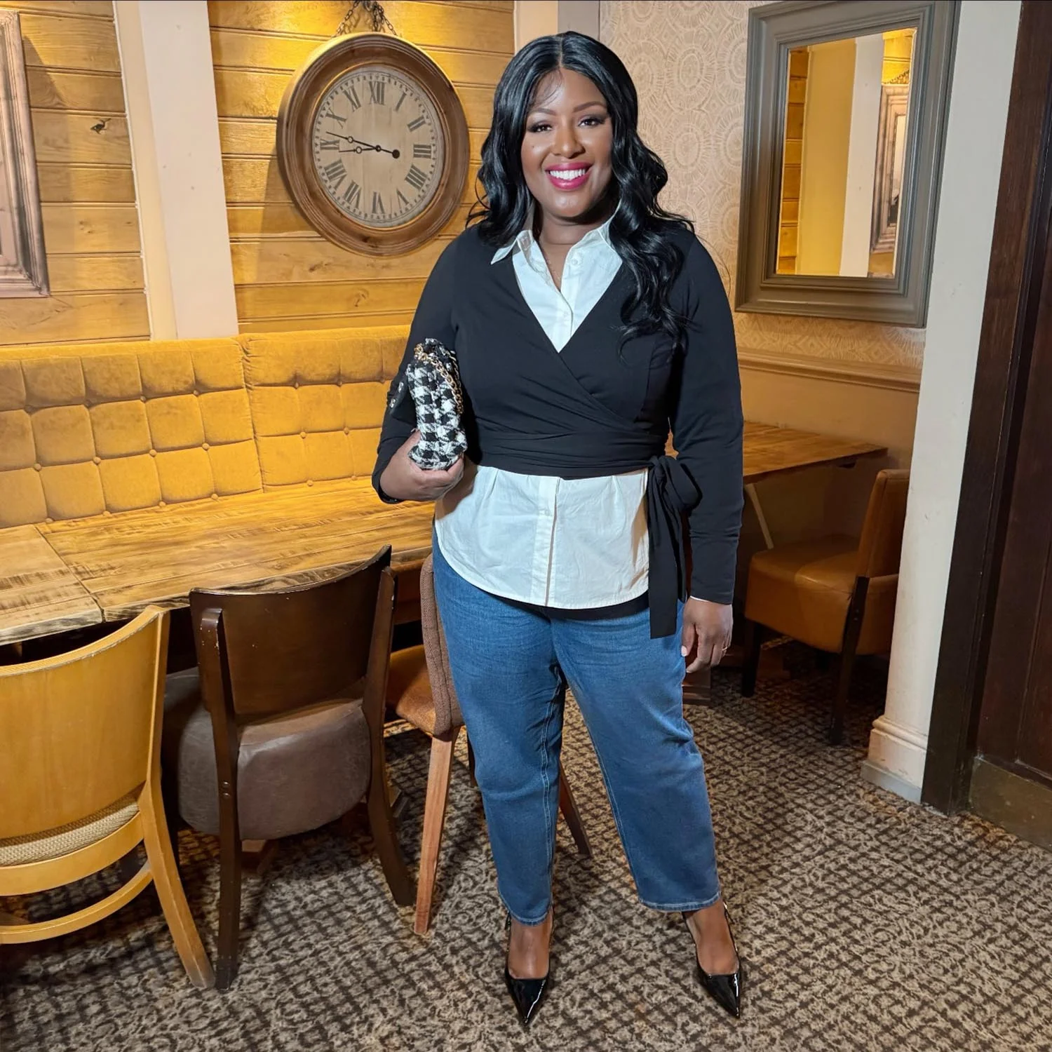 Organic Cotton Wrap Top - Black - Zenithce