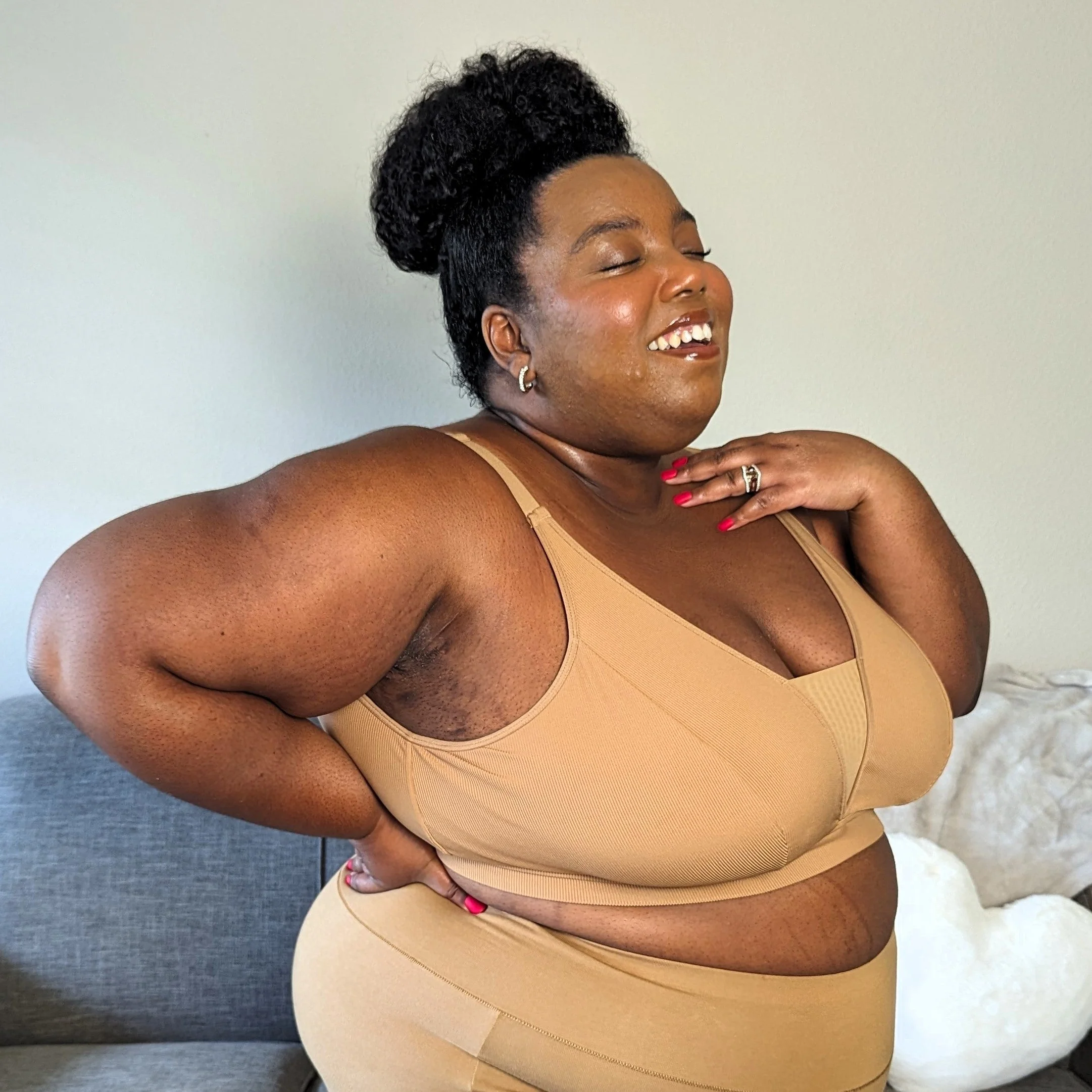 Everyday Ribbed Bra - Caramel - Zenithce