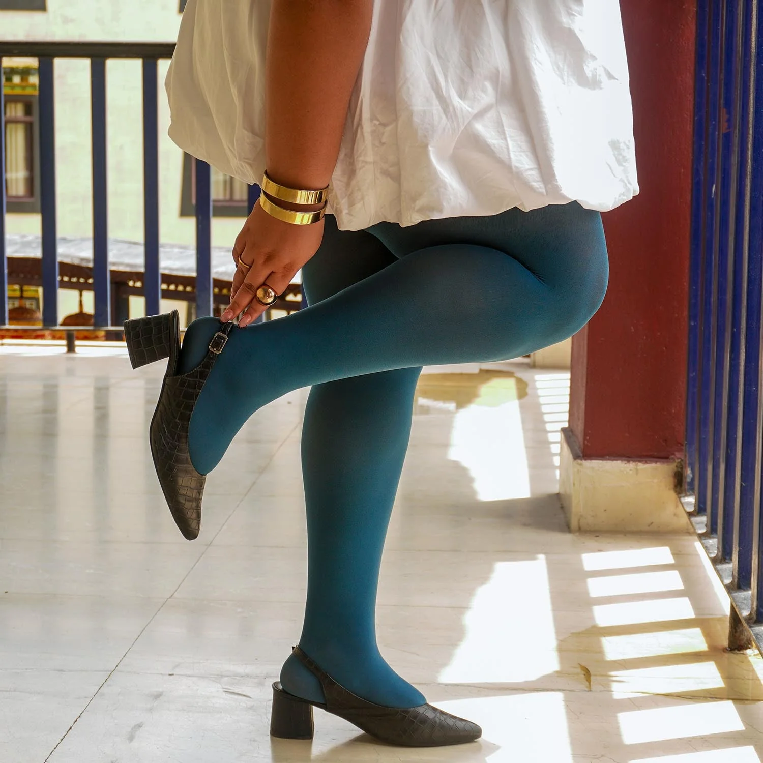 50 Denier Tights - Bone China - Zenithce