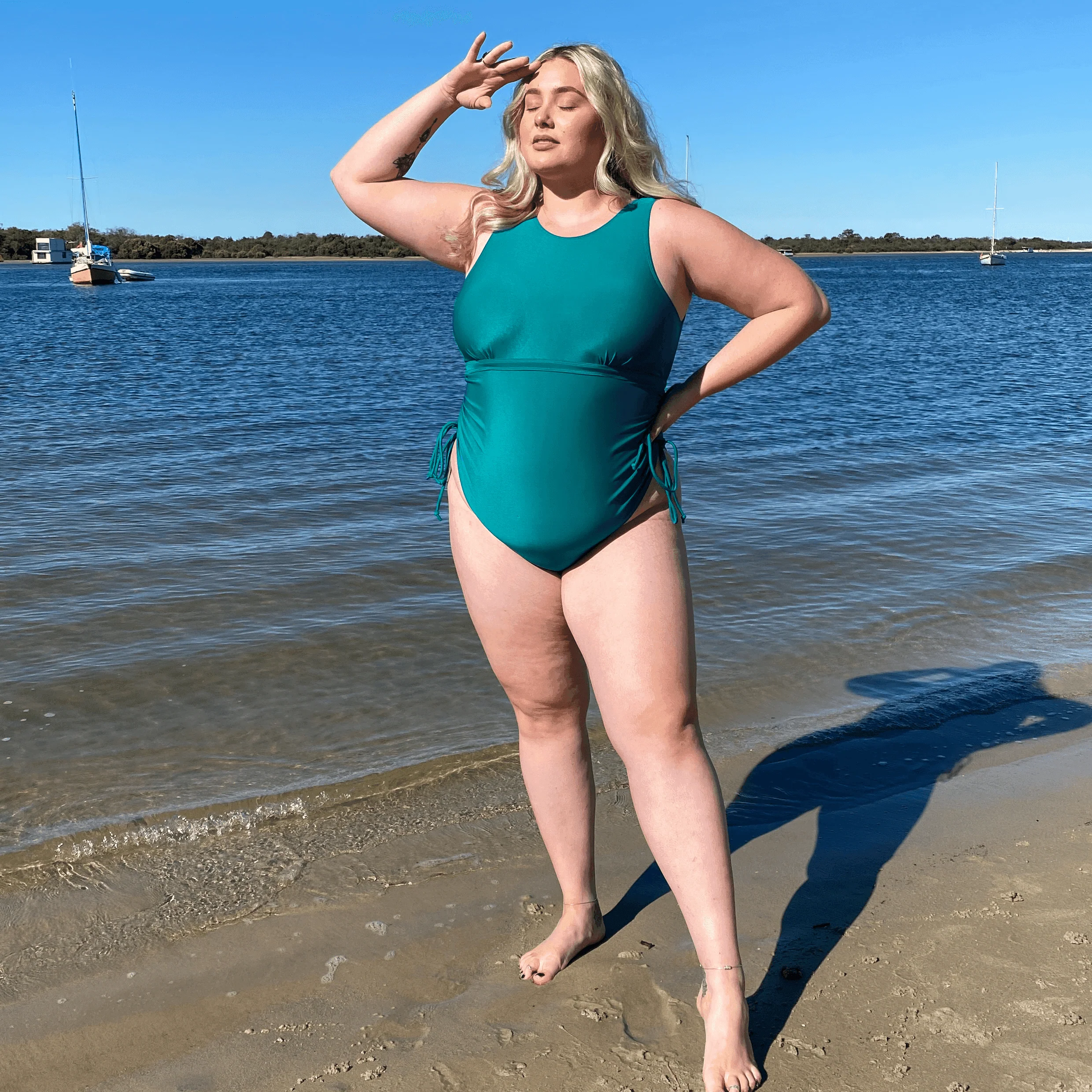 I'll fly with you Swimsuit - Teal - Zenithce