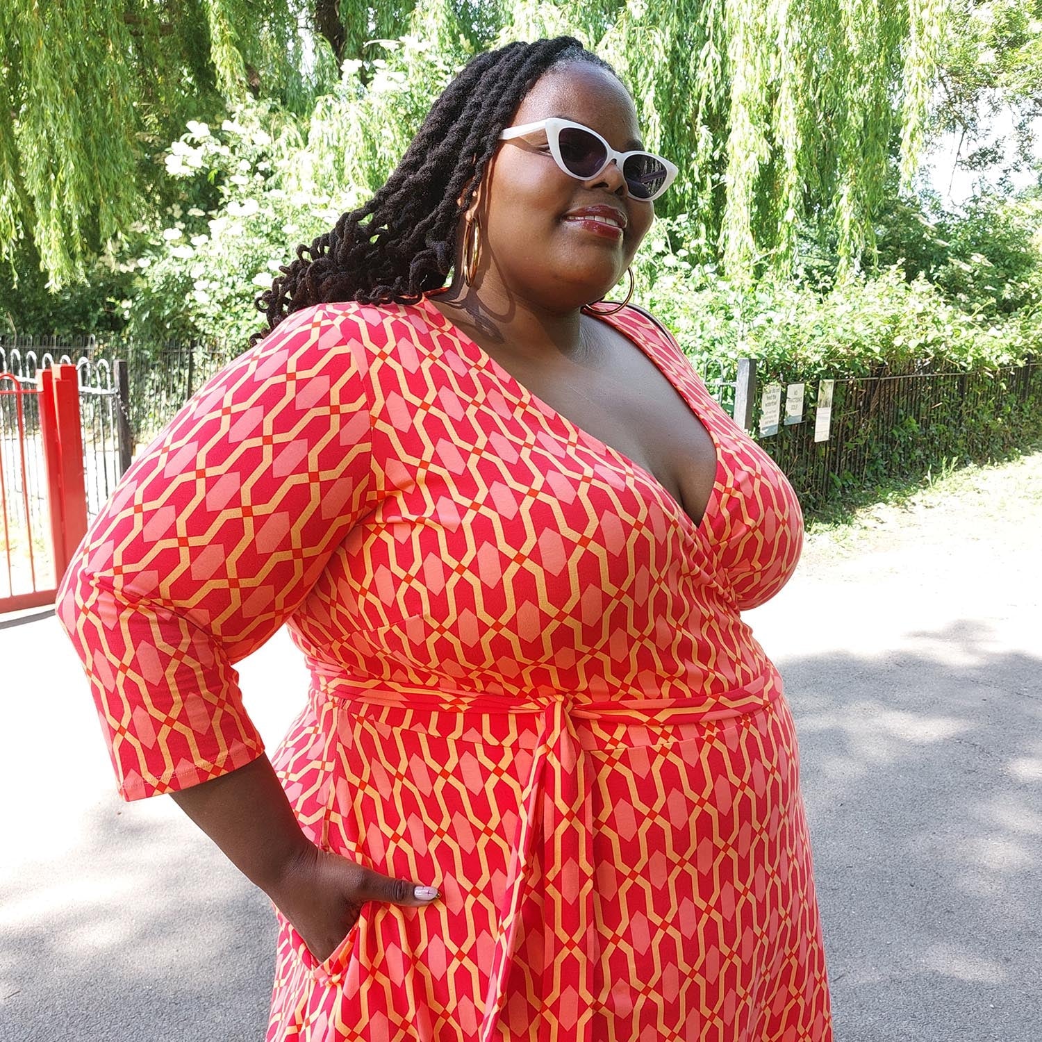 Wrap Dress - Red City - Zenithce