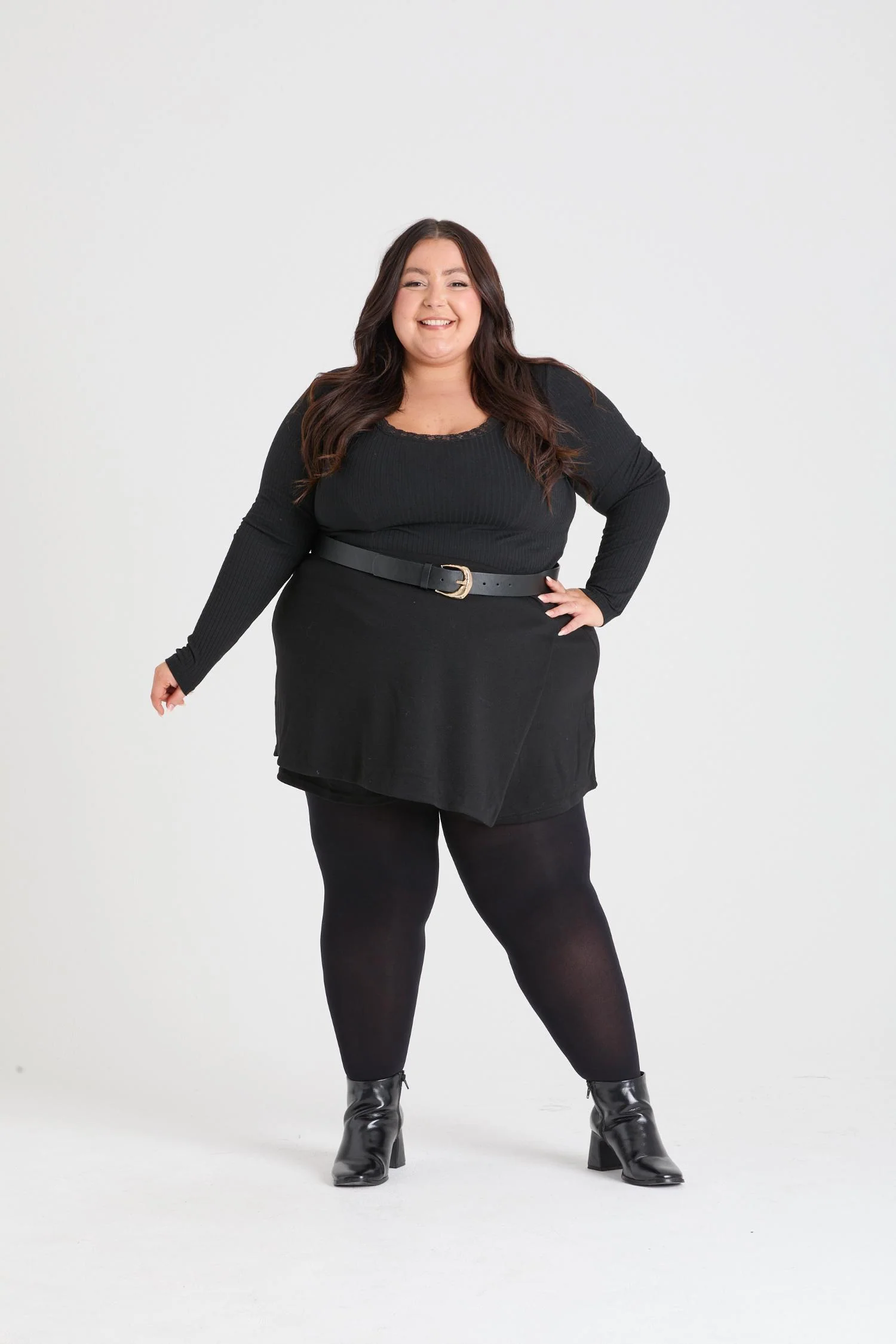 80 Denier Castor Oil Tights - Black - Zenithce