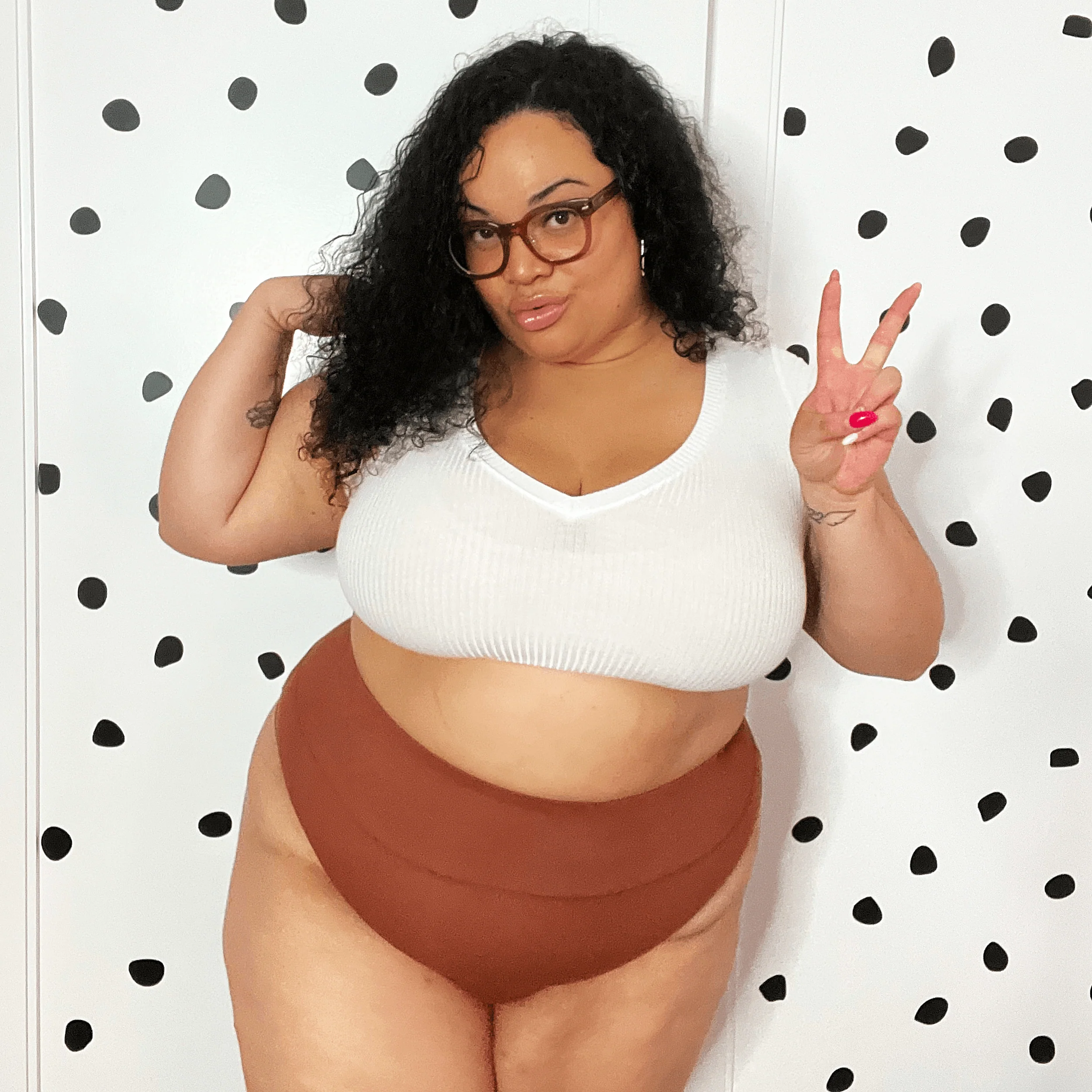 Organic Cotton Cheeky High Leg Knickers - Root Beer - Zenithce