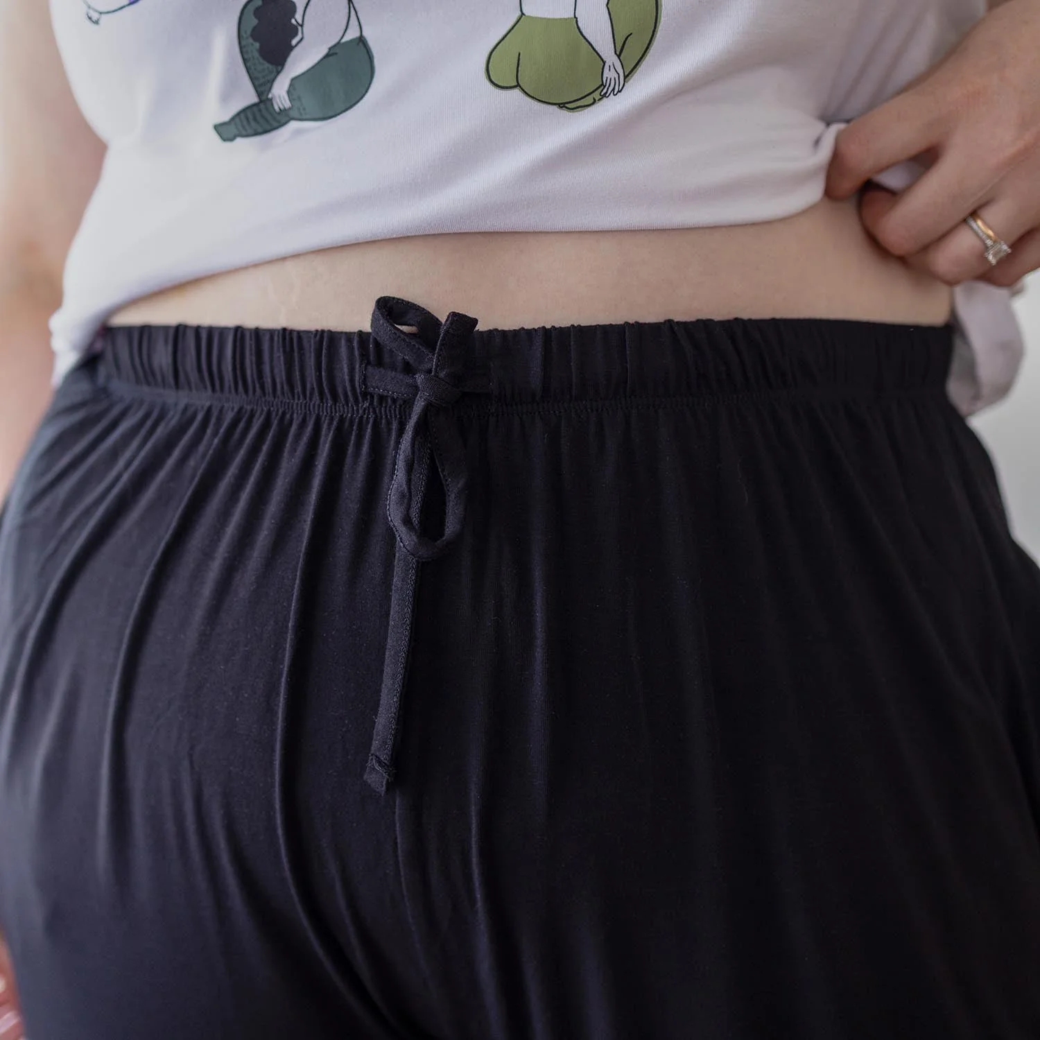 Bamboo Lounge Joggers - Black - Zenithce