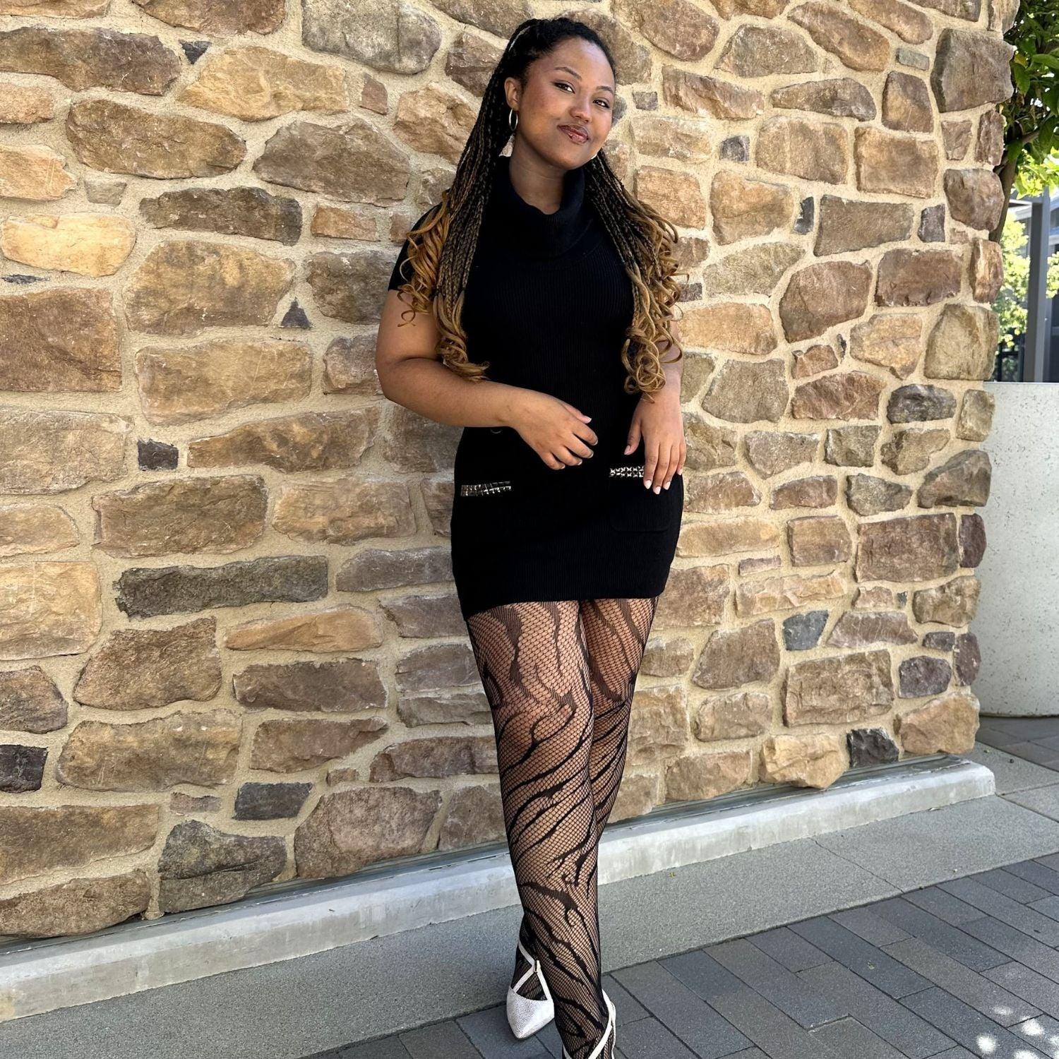 Feline Myself - Tiger Stripe Fishnets - Zenithce