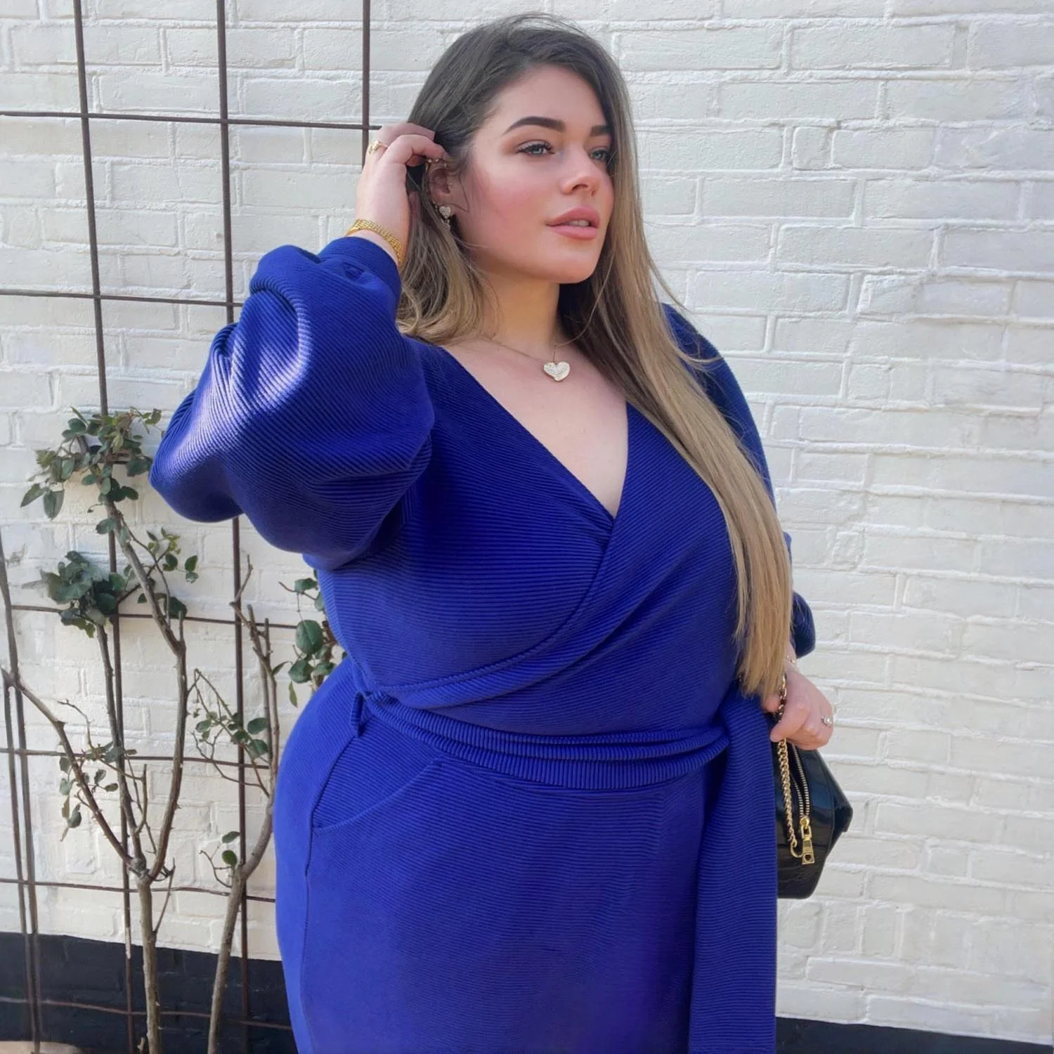 Ottoman Long Sleeve Wrap Jumpsuit - Aretha - Zenithce