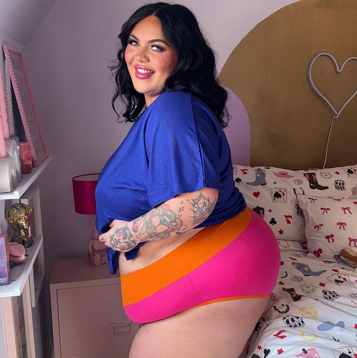 Organic Cotton Full Brief Duo Knickers - Barbara & Papaya - Zenithce