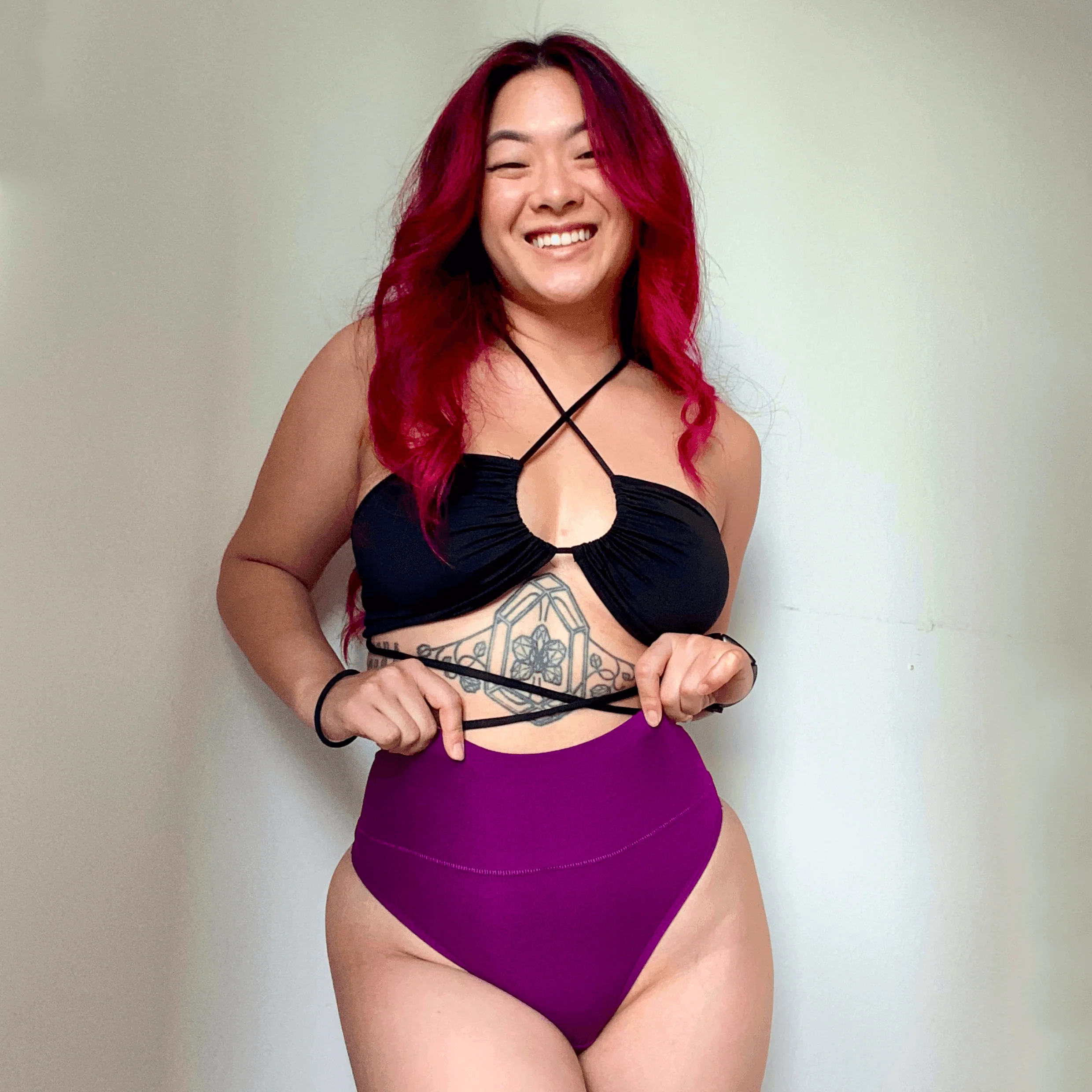 Organic Cotton Thong - Figgy Pudding - Zenithce