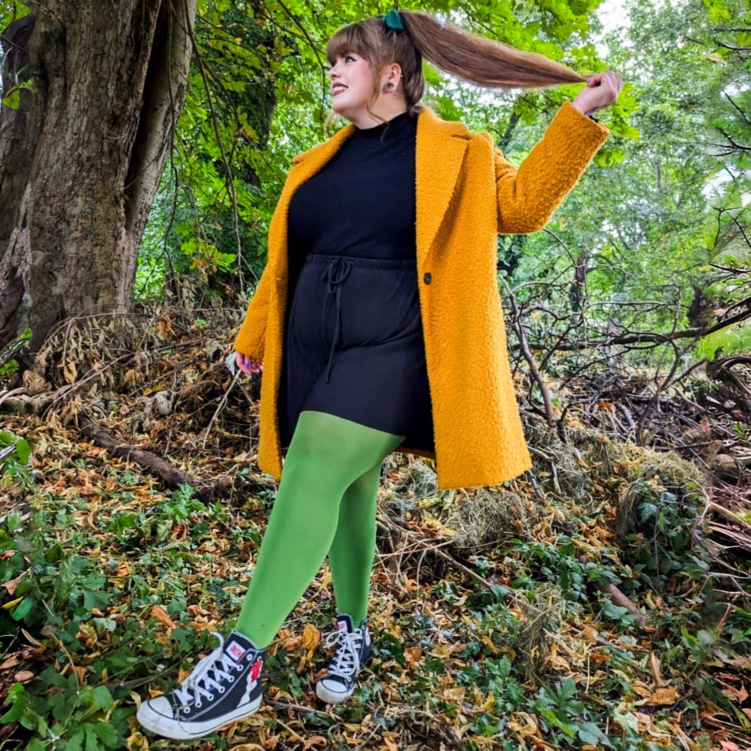 80 Denier Tights - Peas - Zenithce