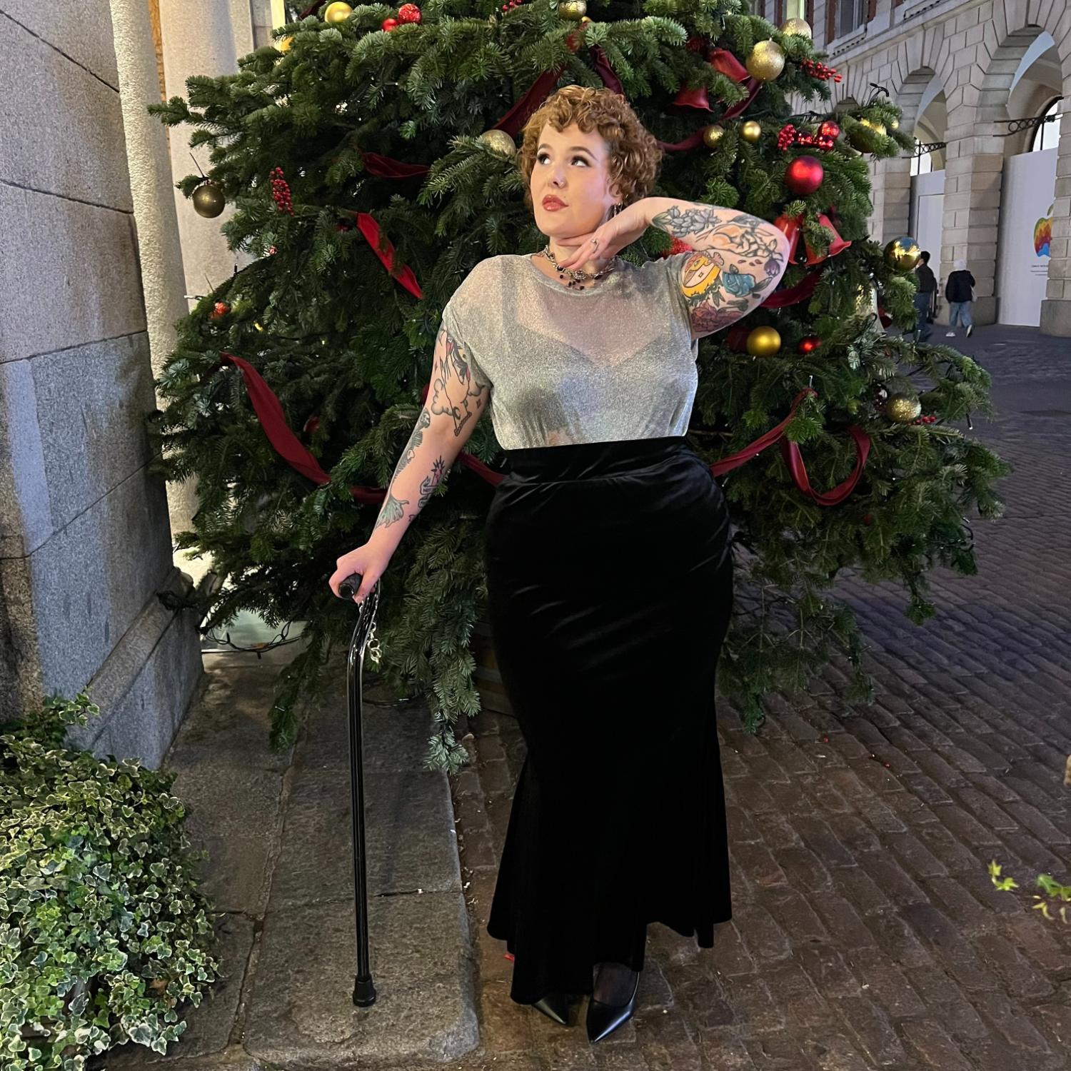 Velvet Mermaid Skirt - Black - Zenithce