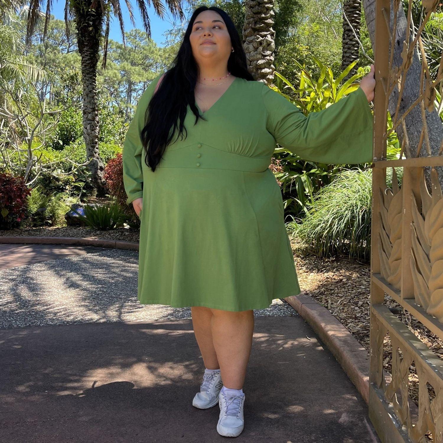 Bell Sleeve Mini Dress - Meadow - Zenithce