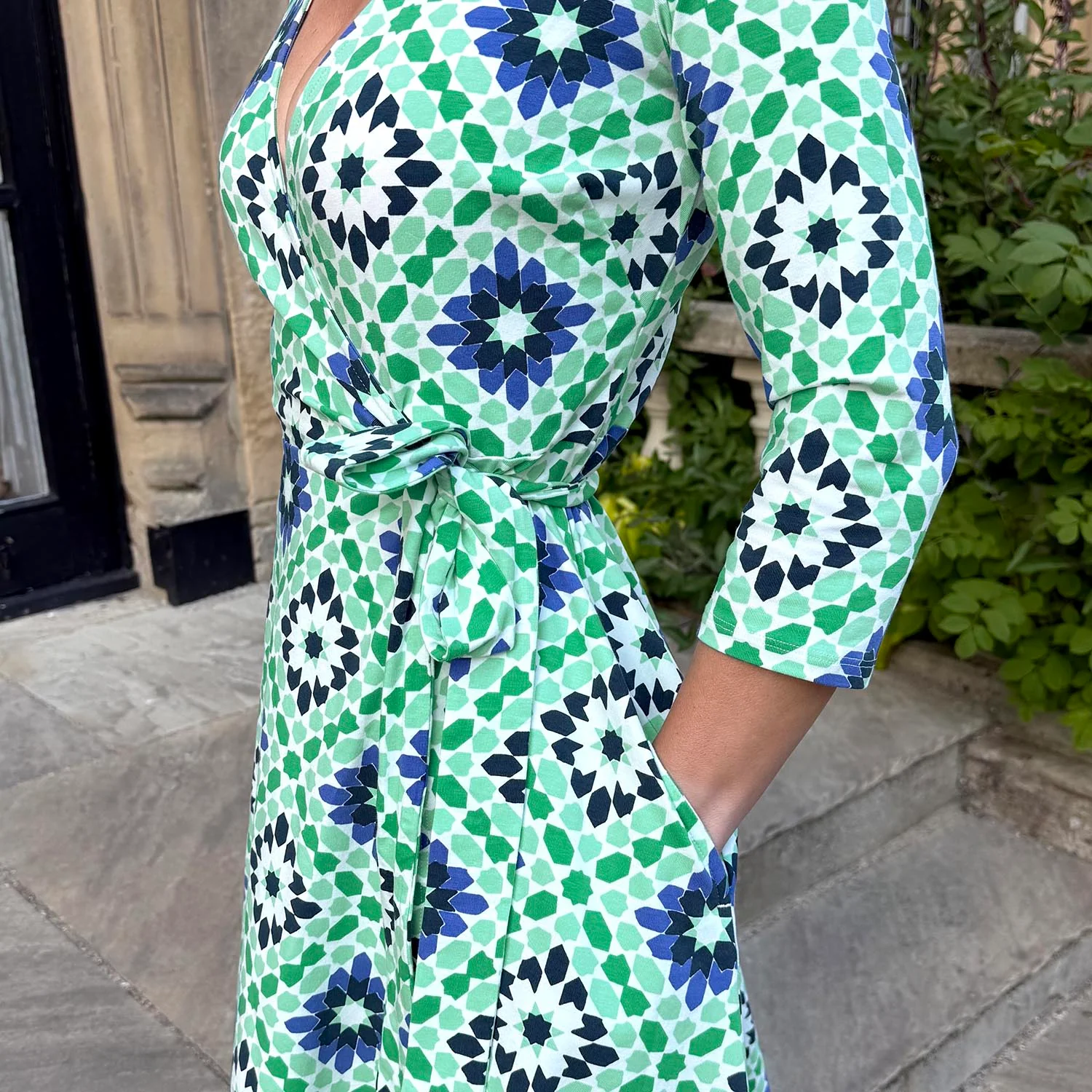 Wrap Dress - Blue Pearl - Zenithce