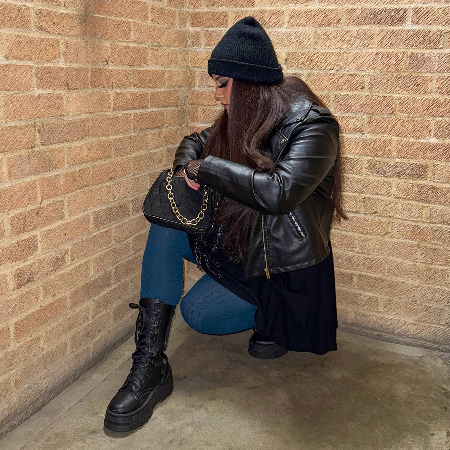 Grannies Cable Knit Wool Tights V2 - Bone China - Zenithce