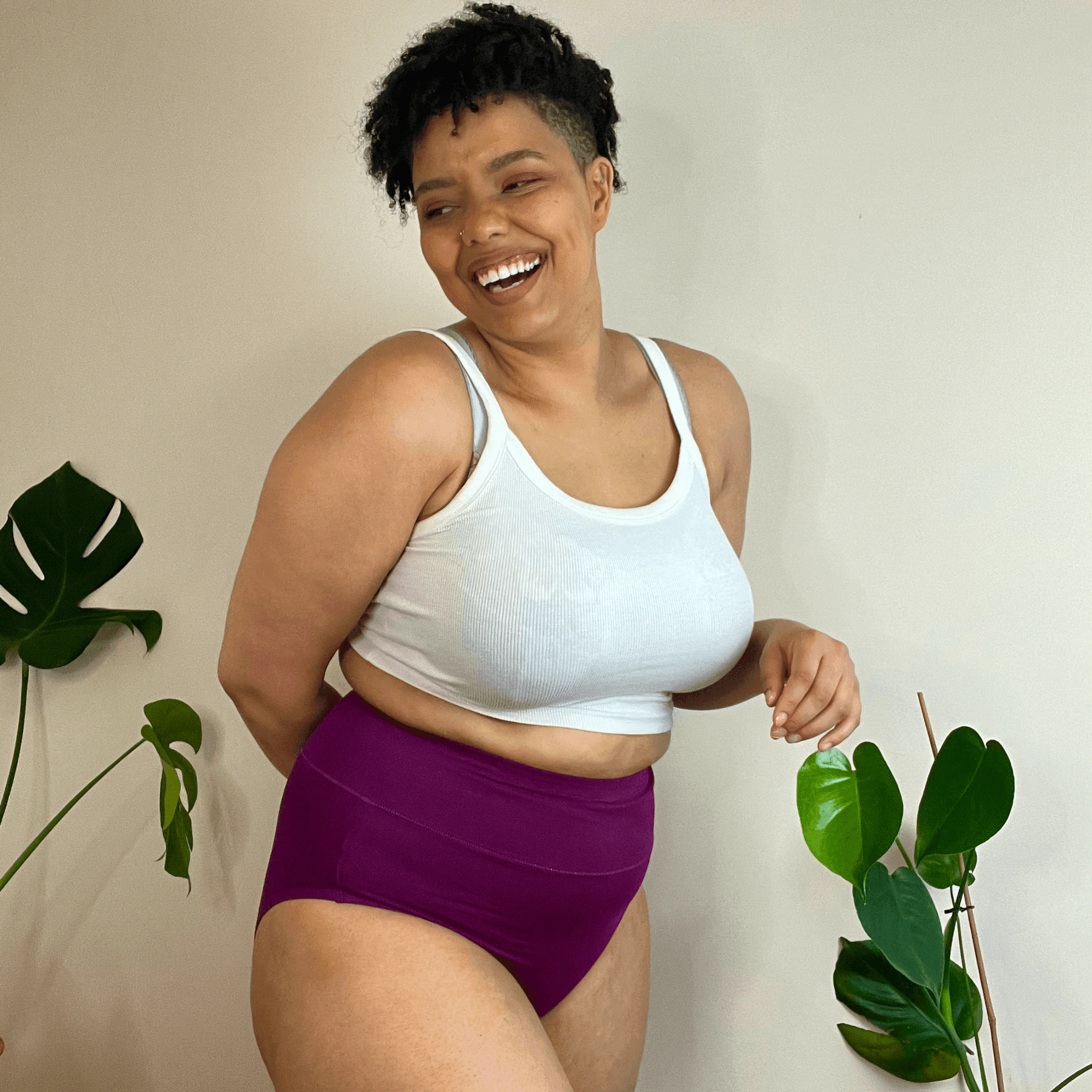 Organic Cotton Full Brief Knickers - Figgy Pudding - Zenithce