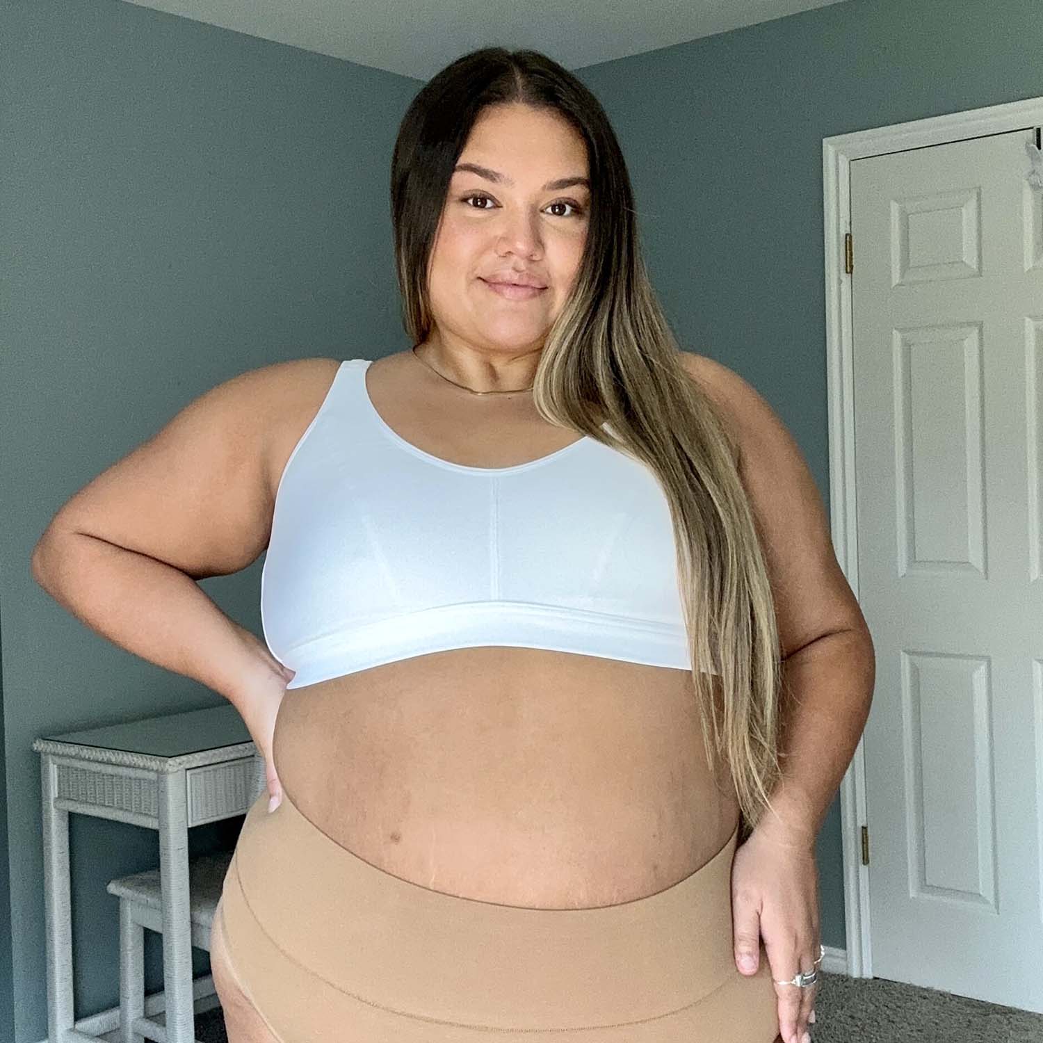 Organic Cotton Bra - White - Zenithce