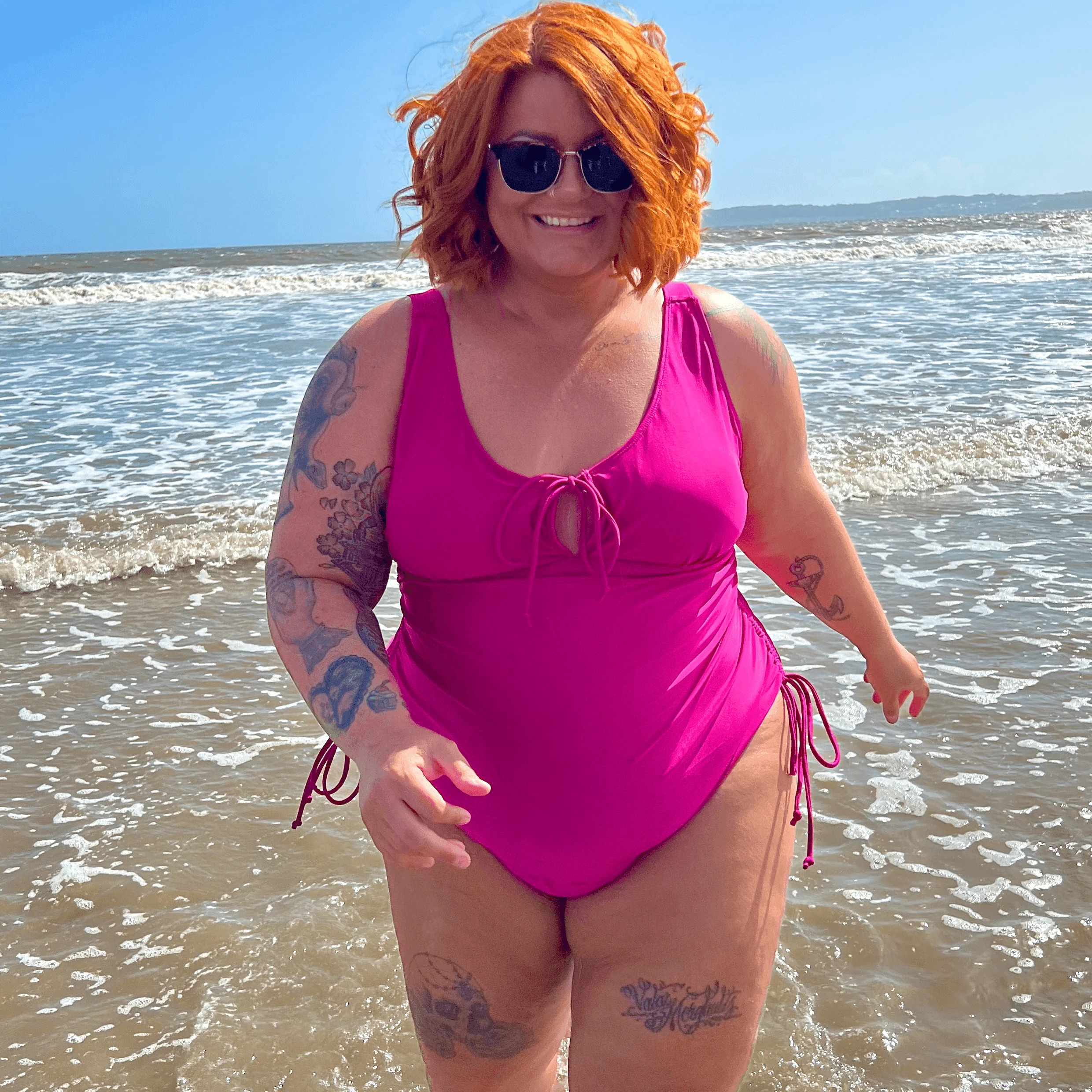 Phone Home Swimsuit - Hot Pink - Zenithce