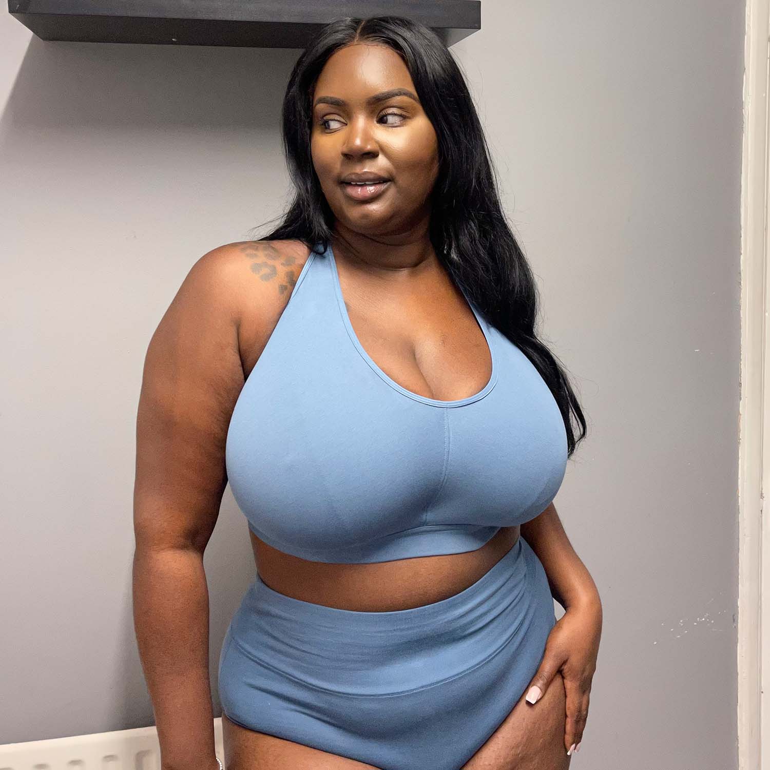 Organic Cotton Bra - Denim - Zenithce