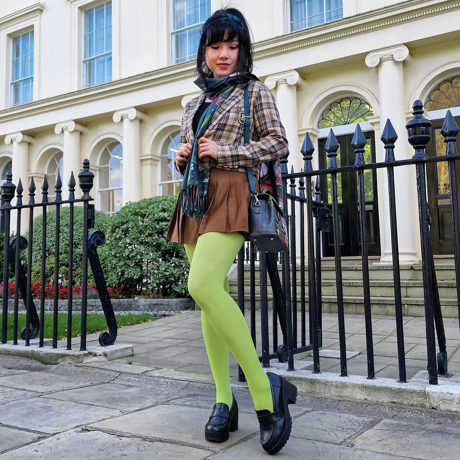80 Denier Tights - Granny Smith - Zenithce