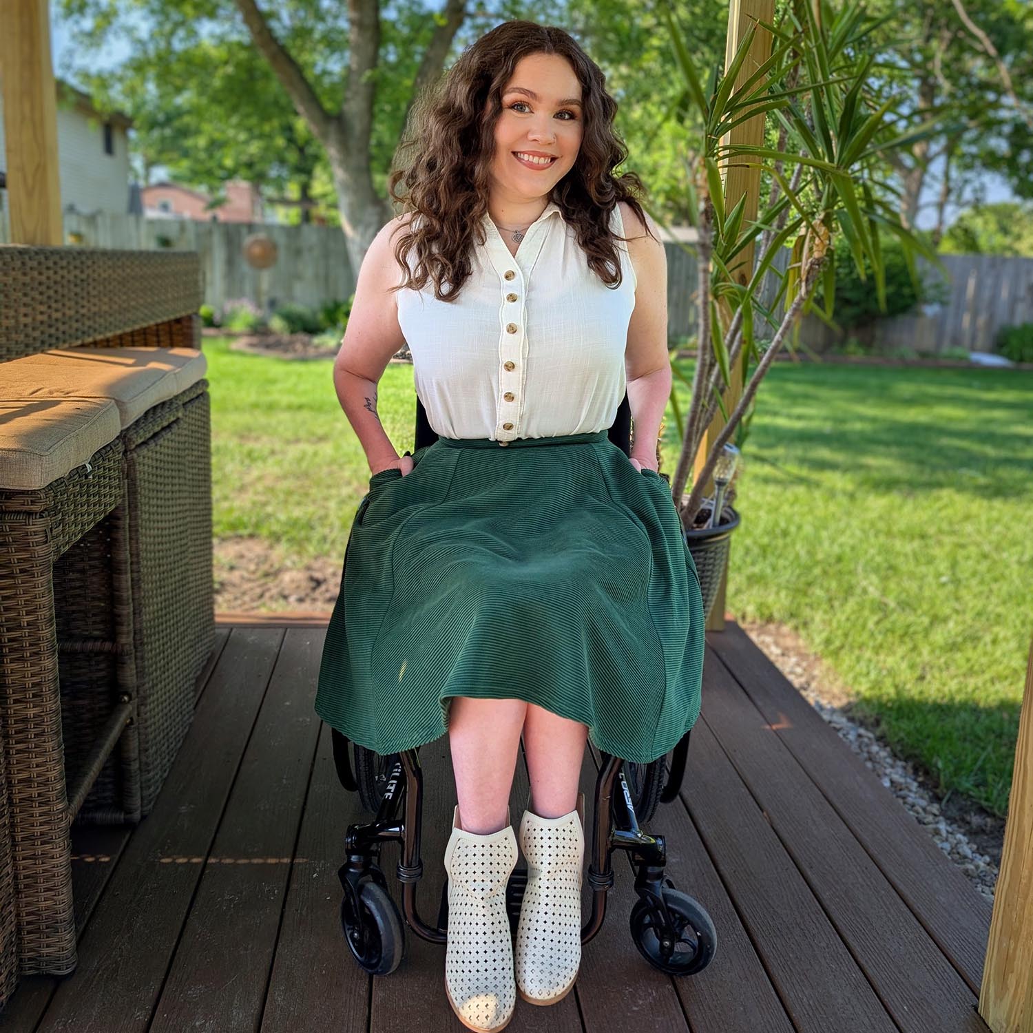 Ottoman Flare Skirt - Petit Pois - Zenithce