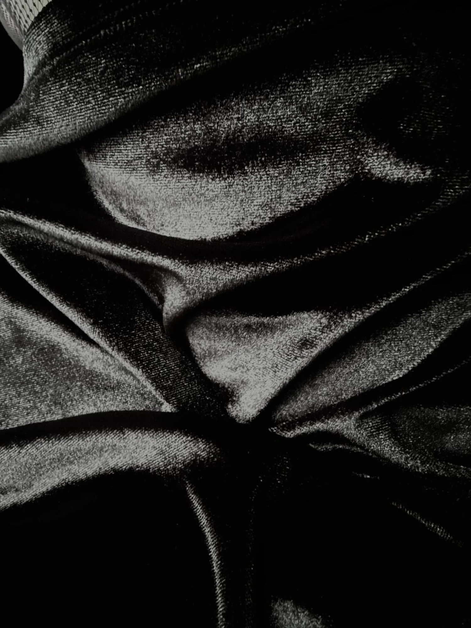 Velvet Baby Doll Dress - Black - Zenithce