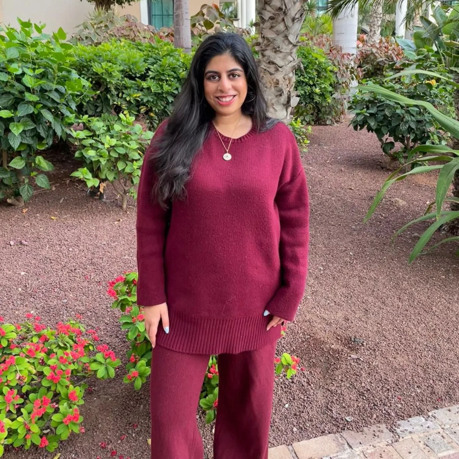 Knit Longline Jumper - Roast - Zenithce