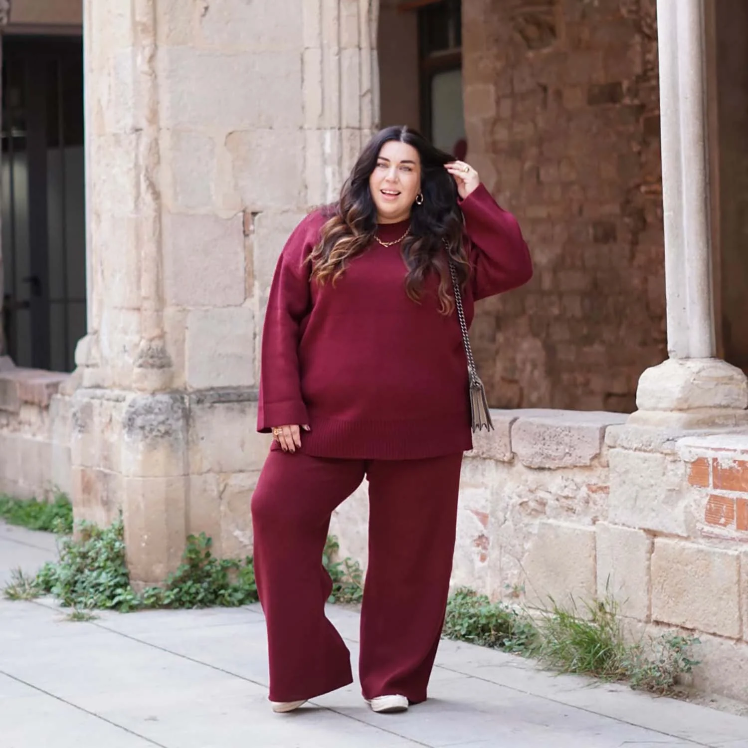 Knit Longline Jumper - Roast - Zenithce