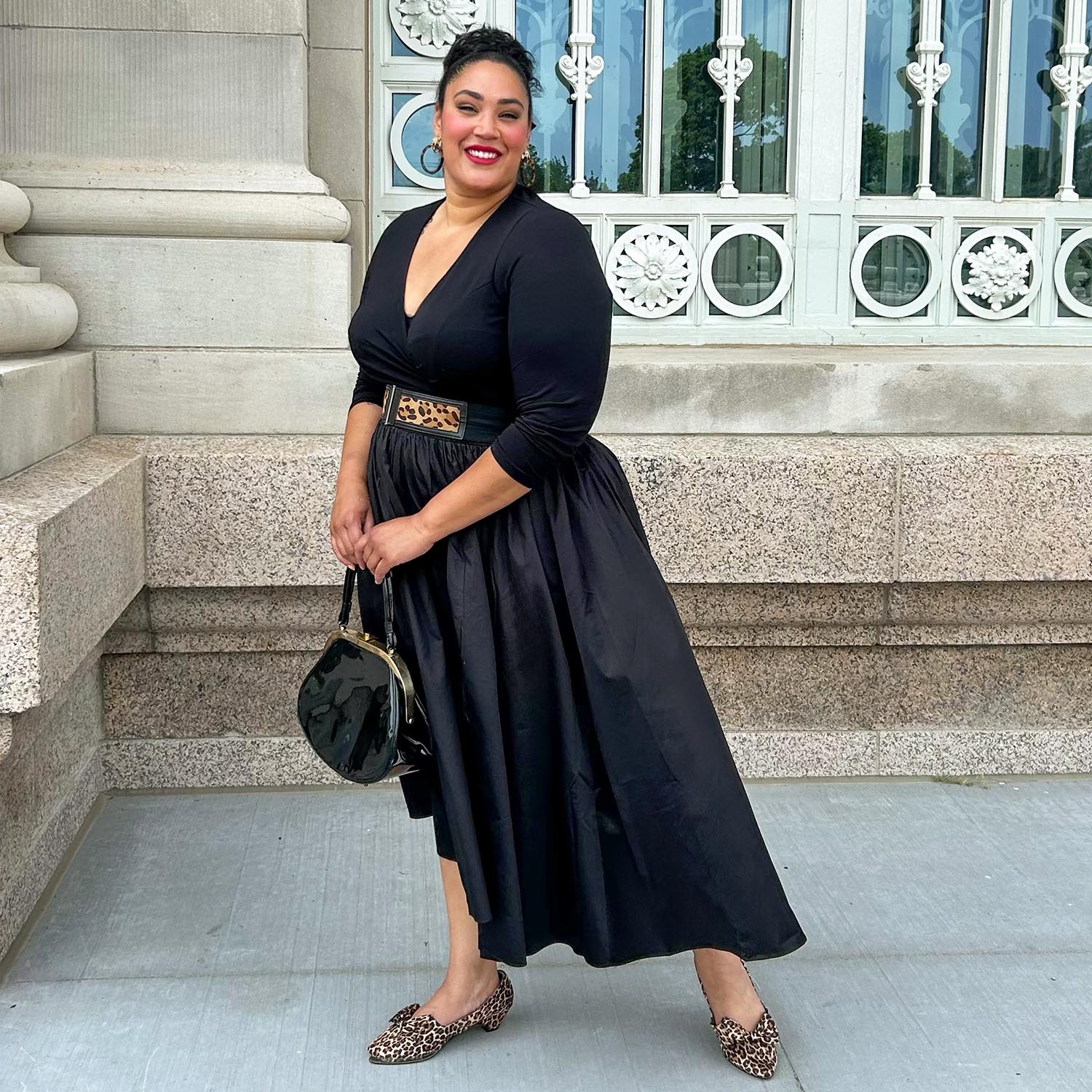 Midaxi Poplin Skirt - Black - Zenithce