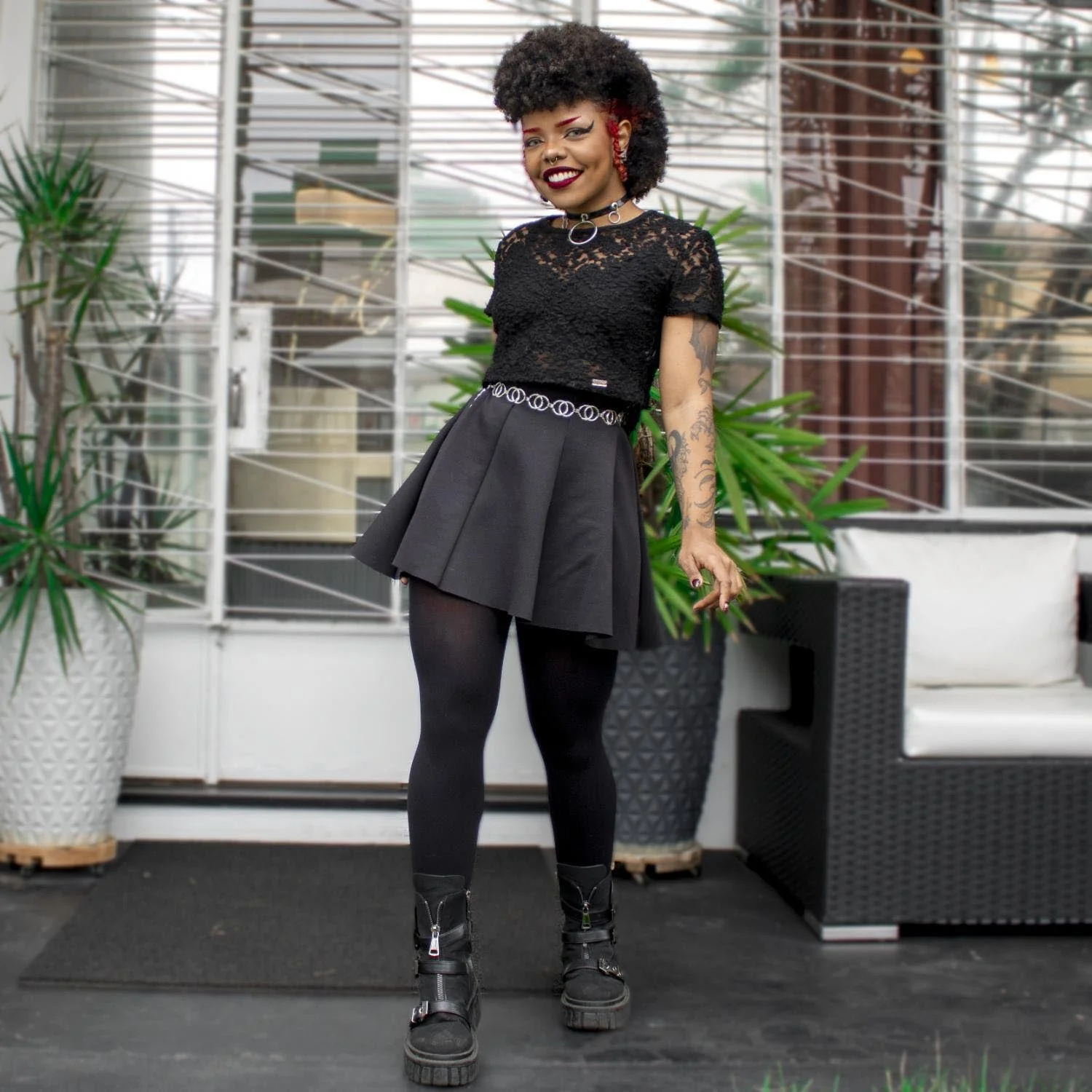 80 Denier Castor Oil Tights - Black - Zenithce