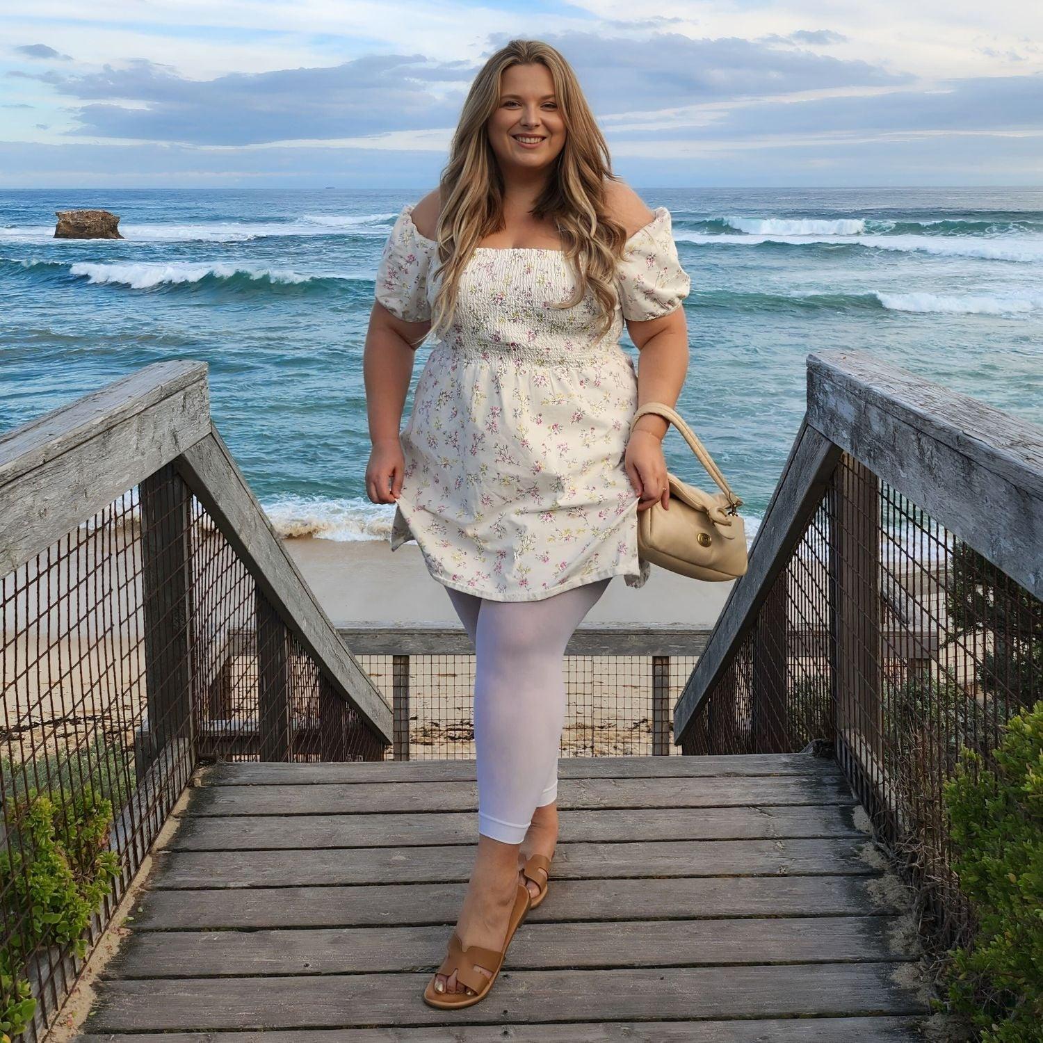 Stay Cool Capri Tights - White - Zenithce