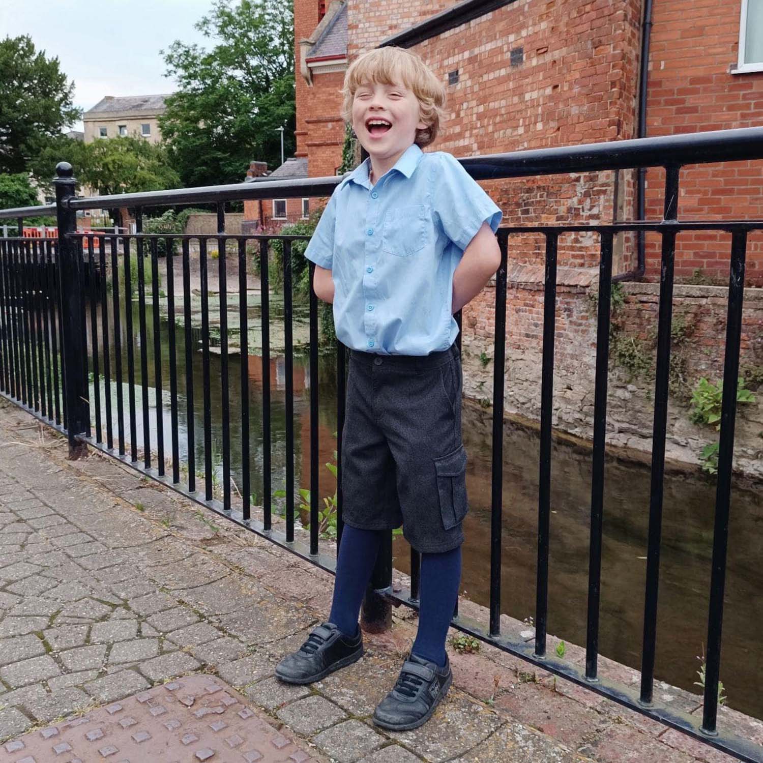 Kids Cotton Tights - Navy - Zenithce