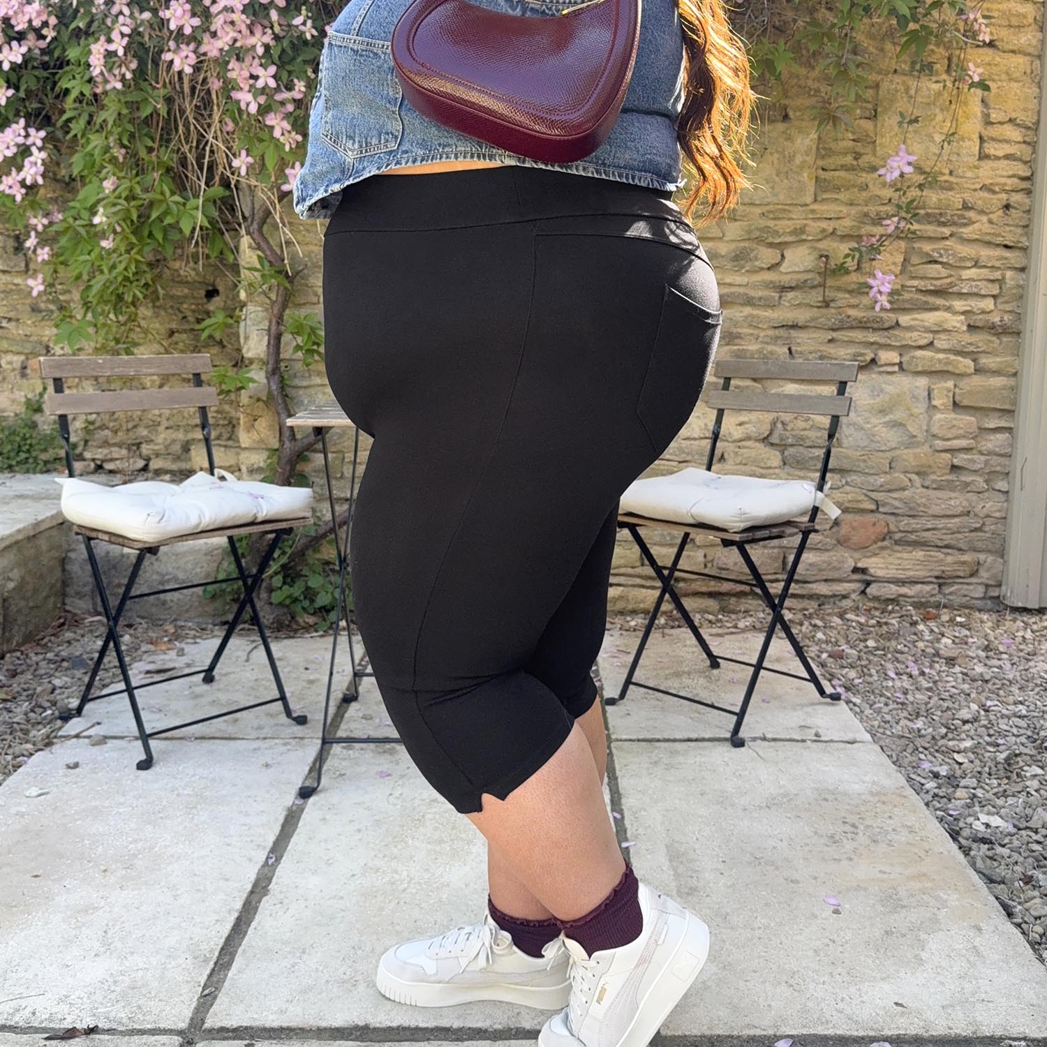 Squat-Proof Capri Leggings - Black - Zenithce