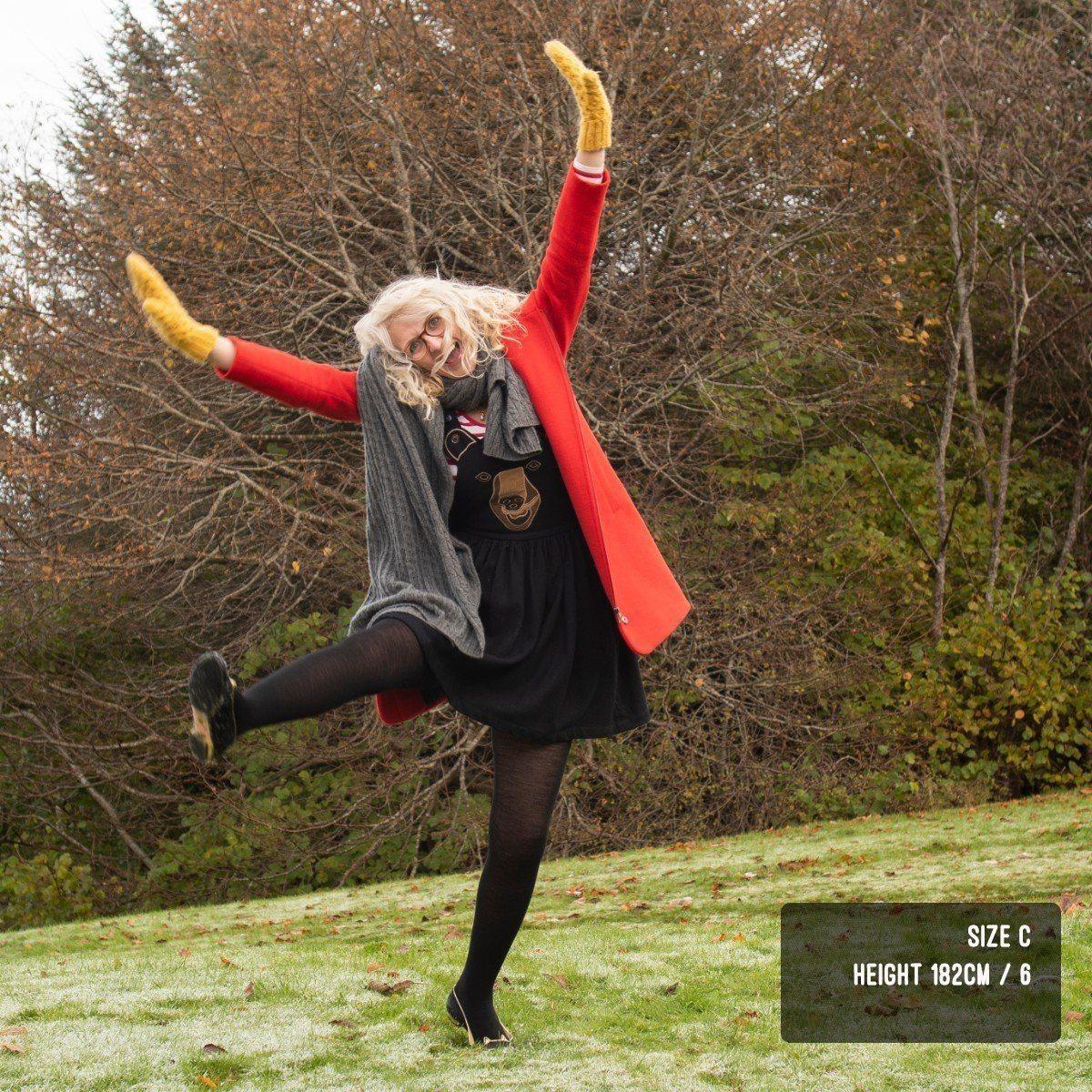 Merino Wool Tights - Black - Zenithce