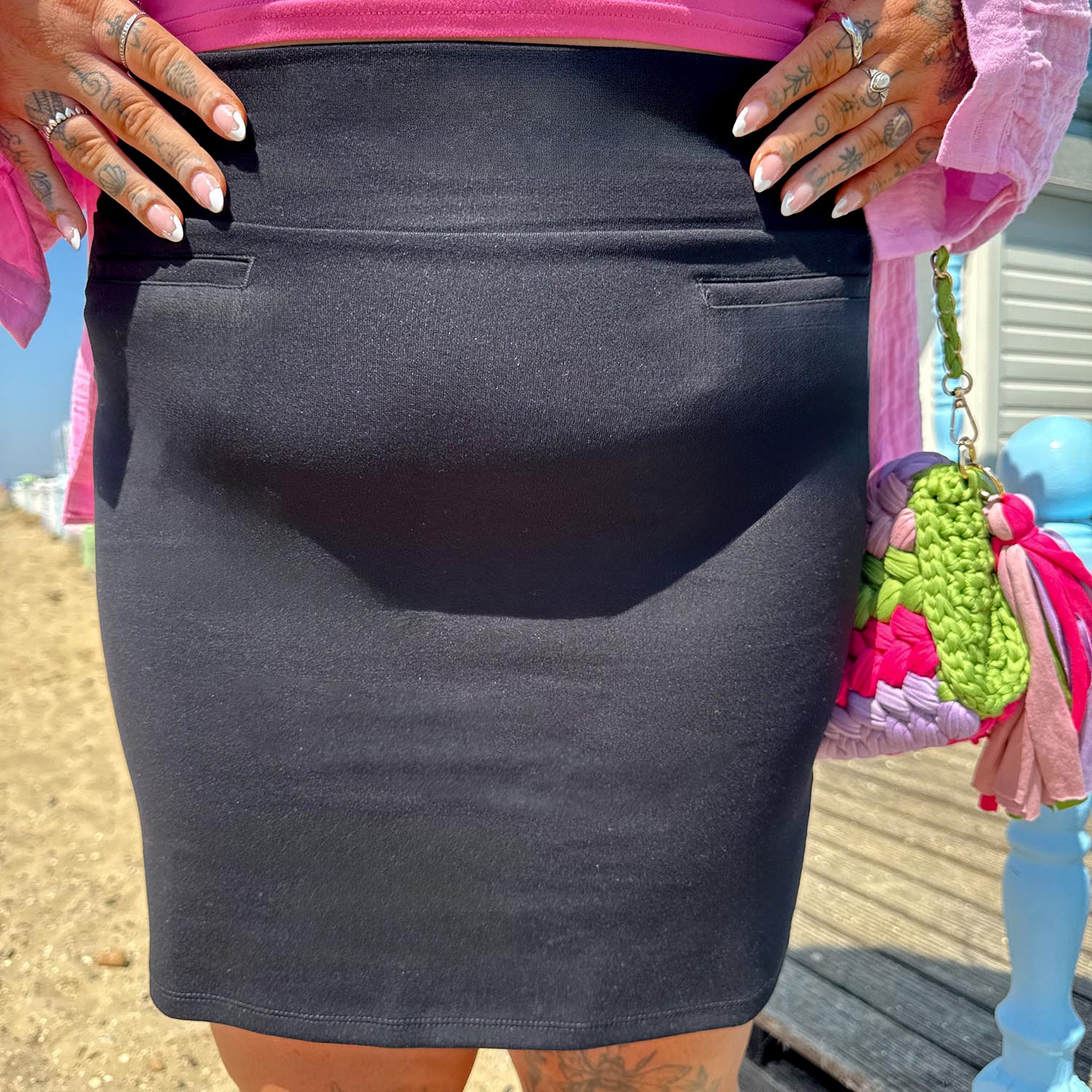 Mini Pencil Skirt - Black (V2) - Zenithce