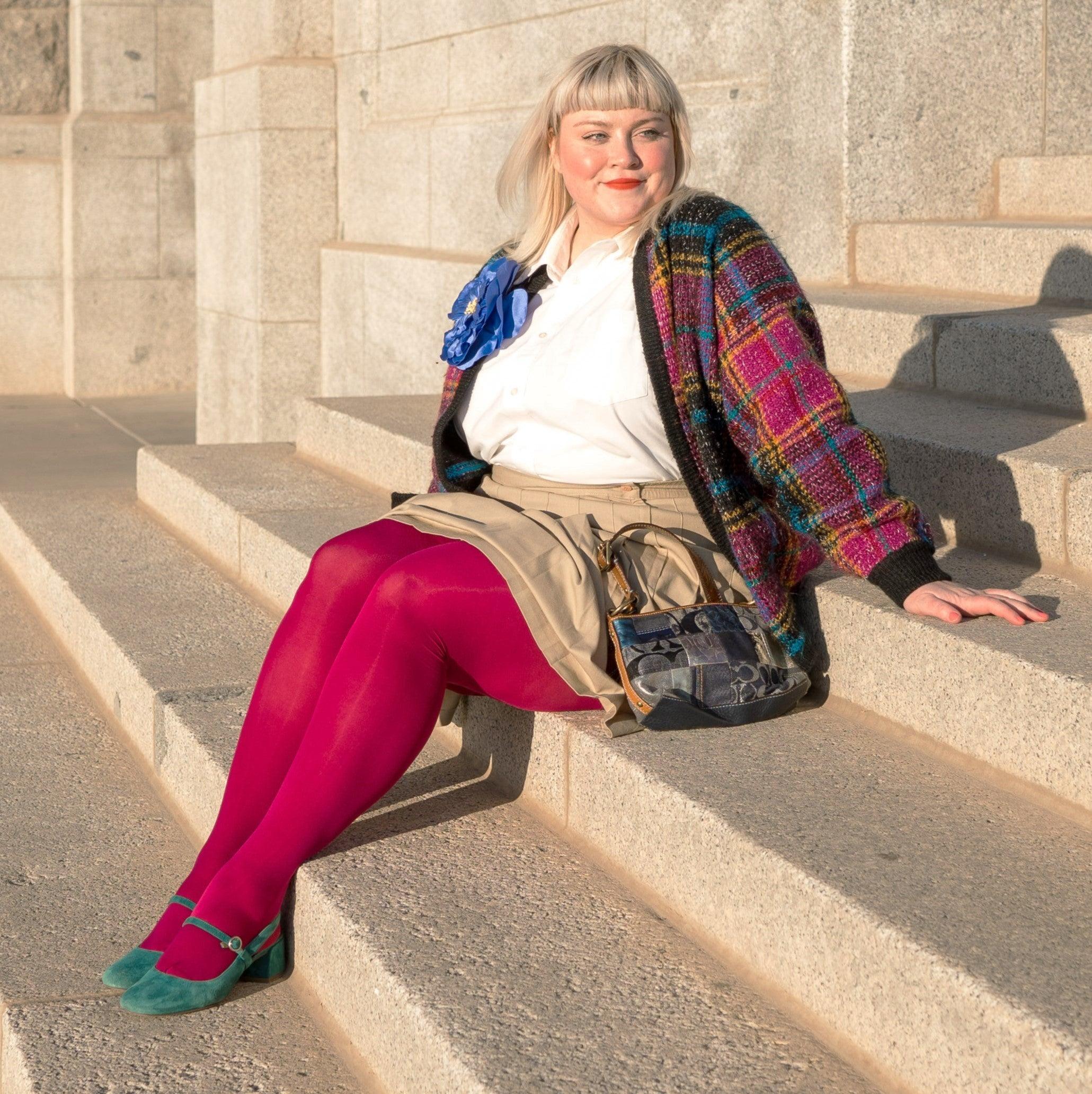 80 Denier Tights - Raspberry Pie - Zenithce