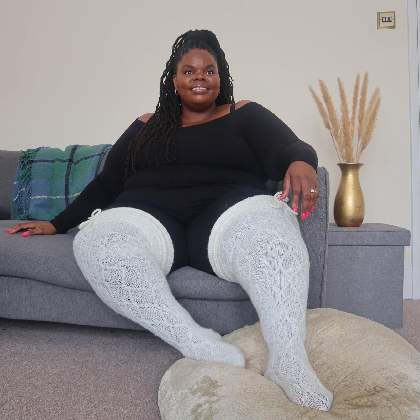 Thigh High Socks - Snowball - Zenithce