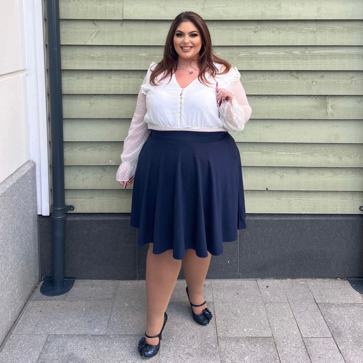 Flare Skirt - Navy - Zenithce