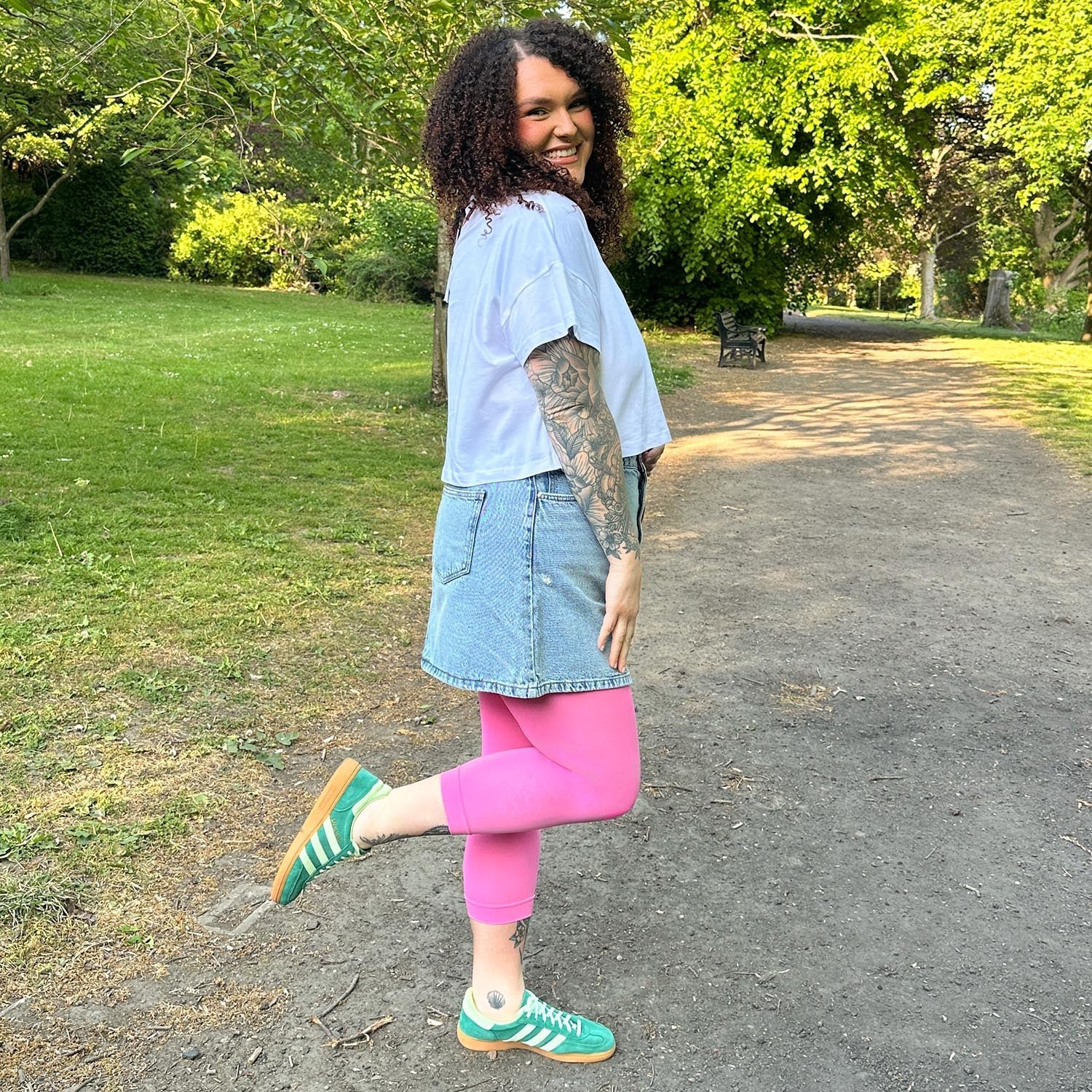 Stay Cool Capri Tights - Pink Lady - Zenithce