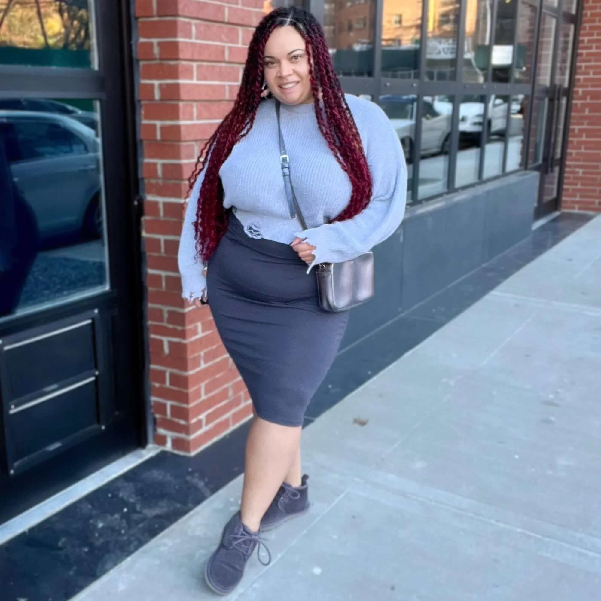 Pencil Skirt - Slate Grey - Zenithce